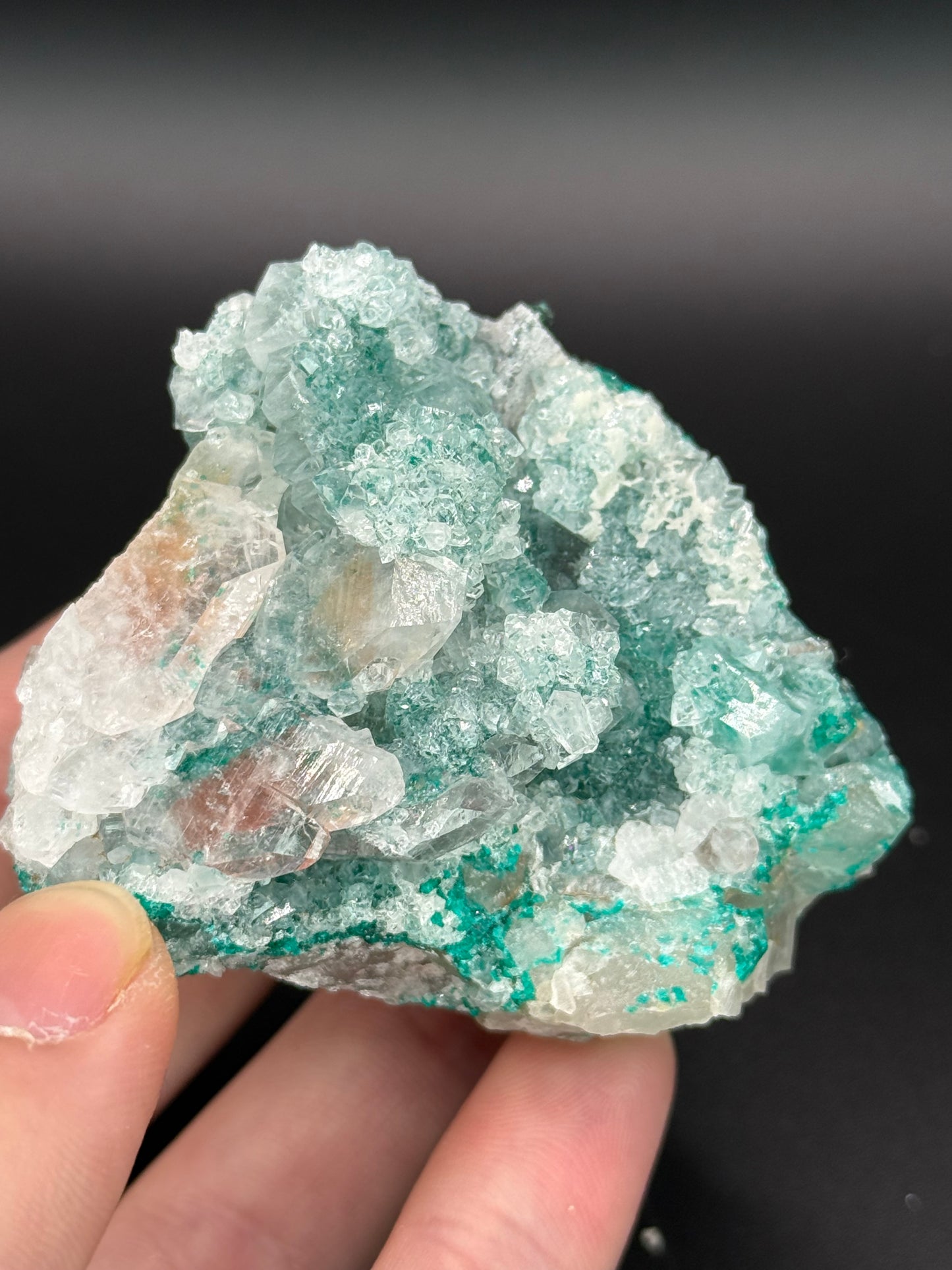 Dioptase and Quartz, Kunene Region, Namibia