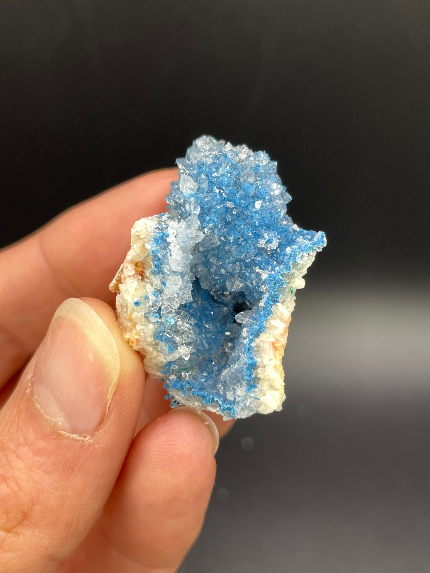 Shattuckite in Quartz, Kunene Region, Namibia