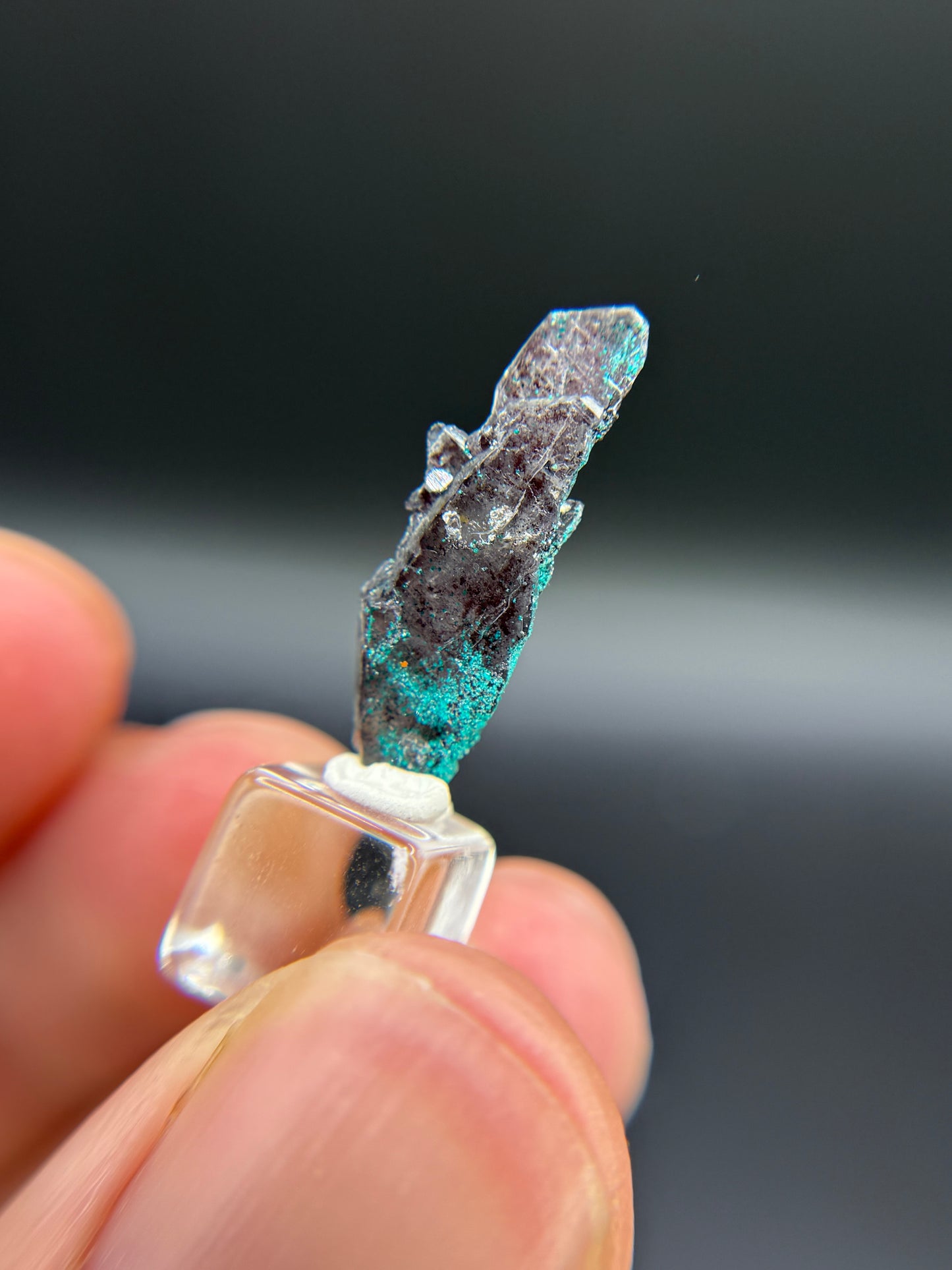 Dioptase, Hematite, Quartz, Kunene Region, Namibia