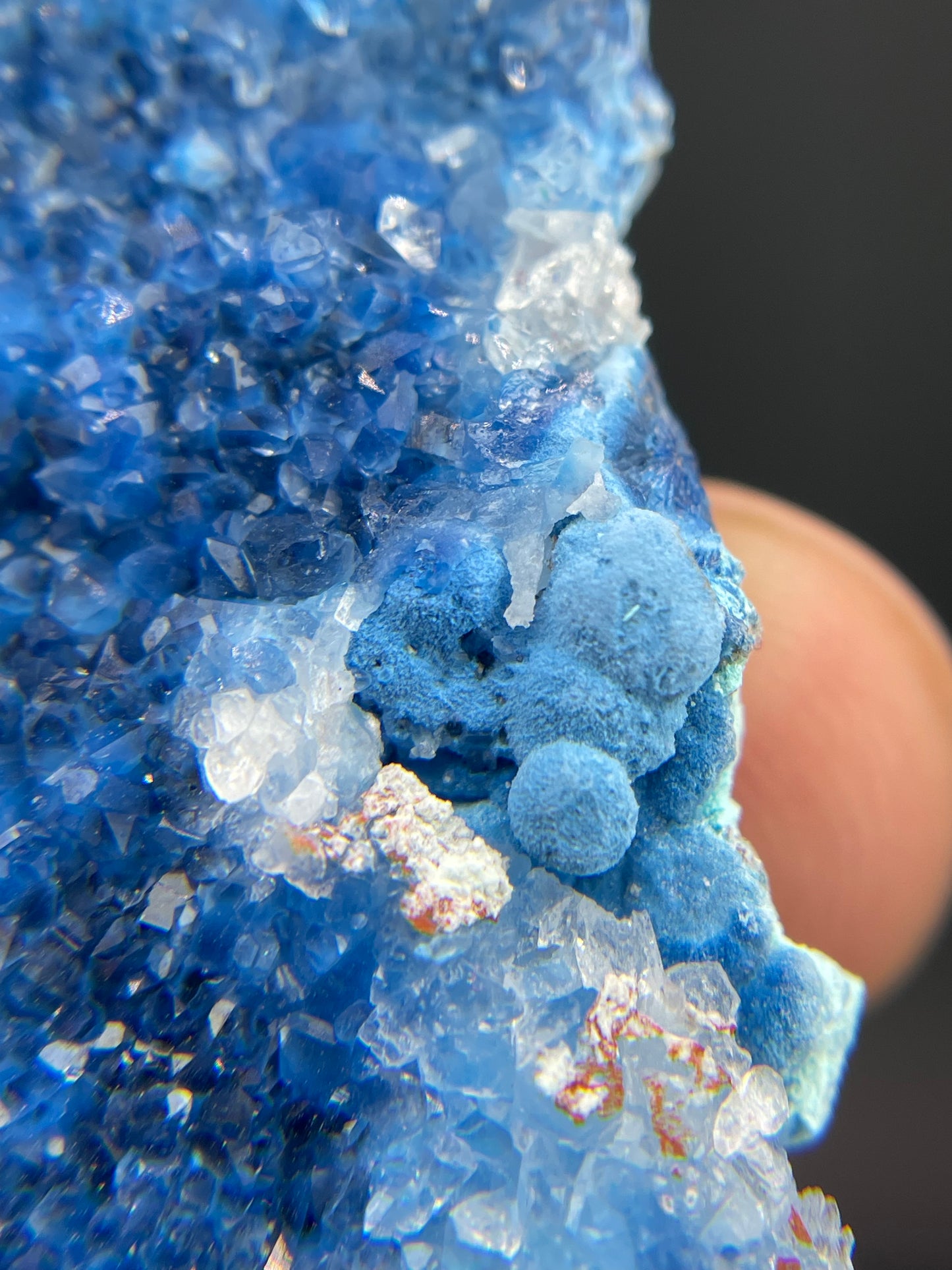 Shattuckite, Chrysocolla, Quartz 992 Level, Milpillas Mine, Cuitaca, Sonora, Mexico