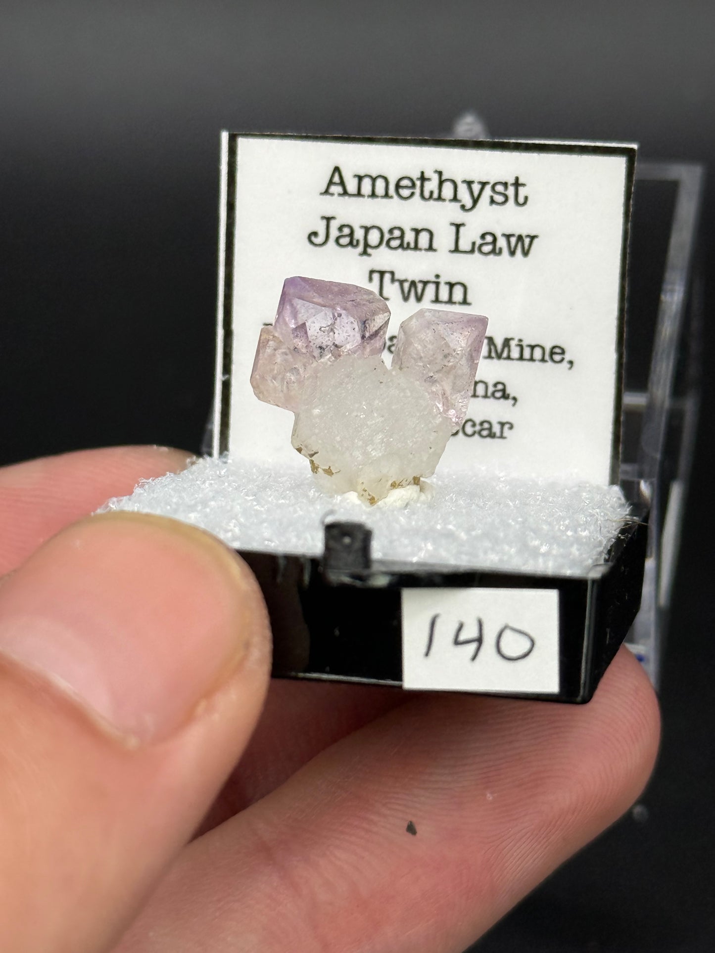Japan Law Twin Quartz, Marovoalavo Mine, Andilamena, Madagascar