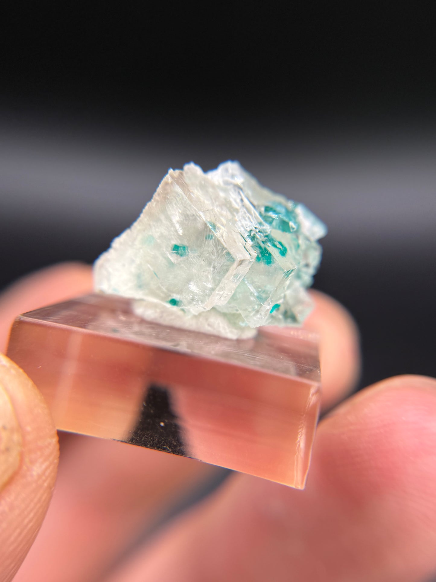 Dioptase and Calcite, Kunene Region, Namibia