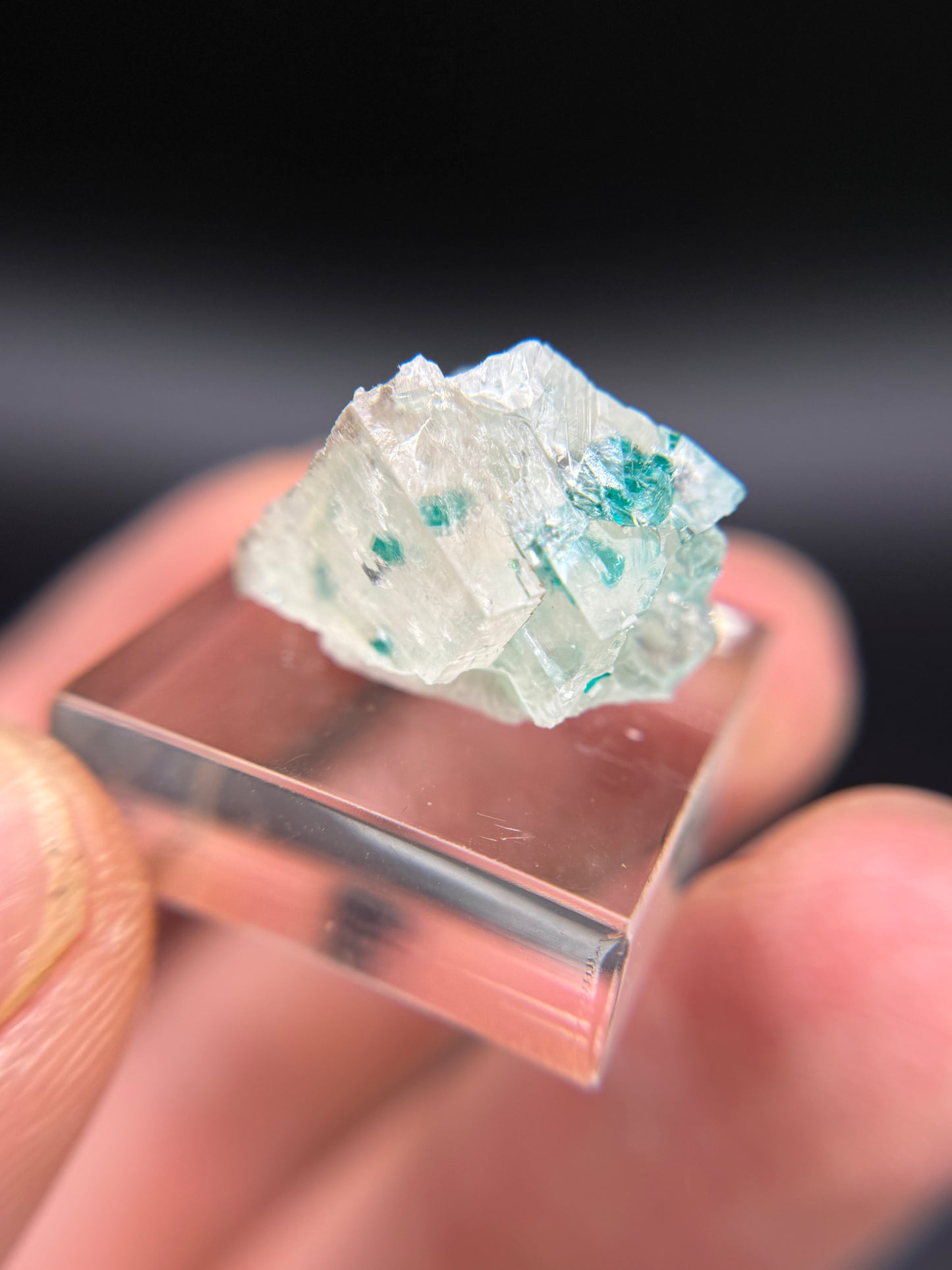 Dioptase and Calcite, Kunene Region, Namibia