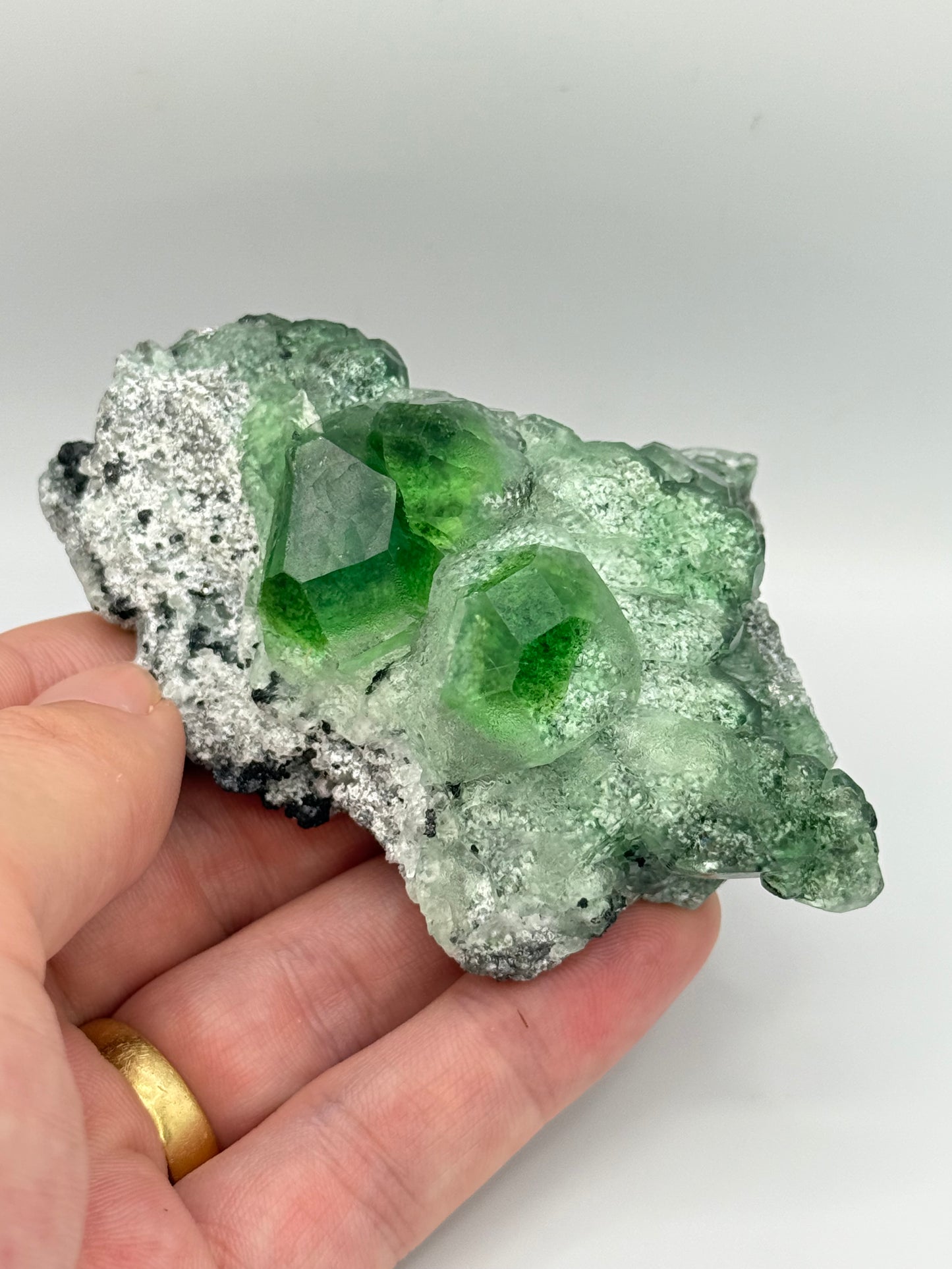 Fluorite, Milpo mine, Atacocha, Pasco Prov., Peru