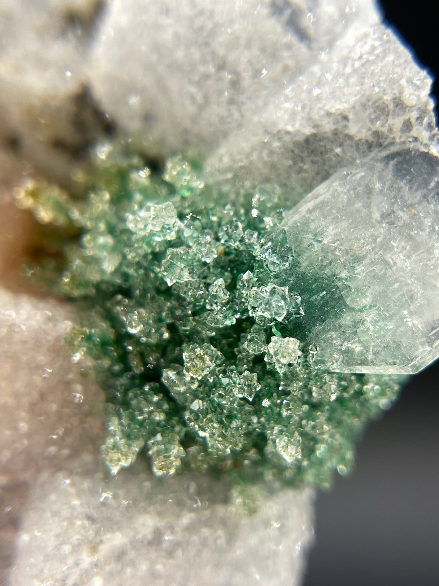 Malachite in Quartz, Kunene Region, Namibia