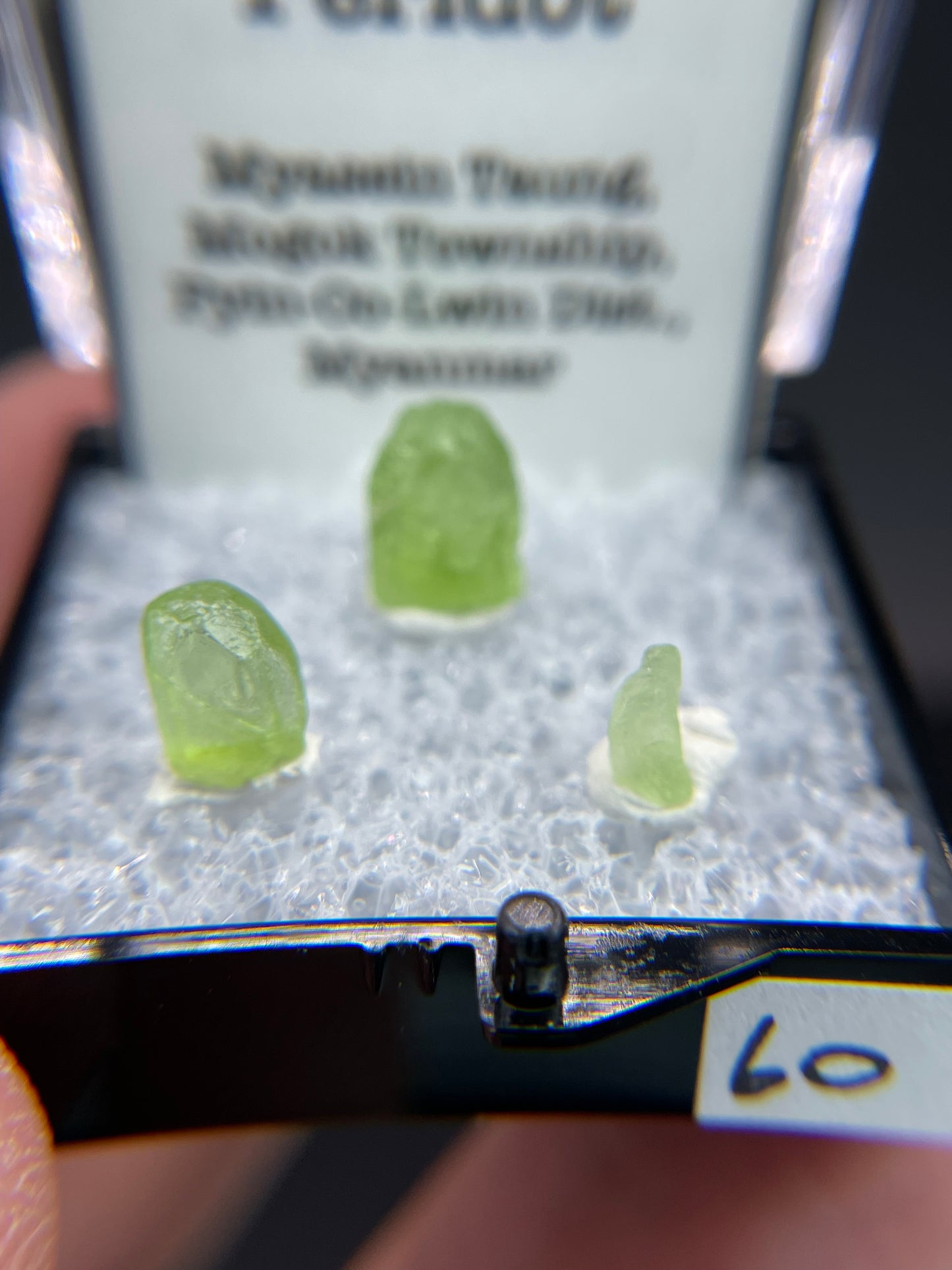 Peridot, Myasein Taung, Mogok Township, Pyin-Oo-Lwin District, Myanmar(Burma)