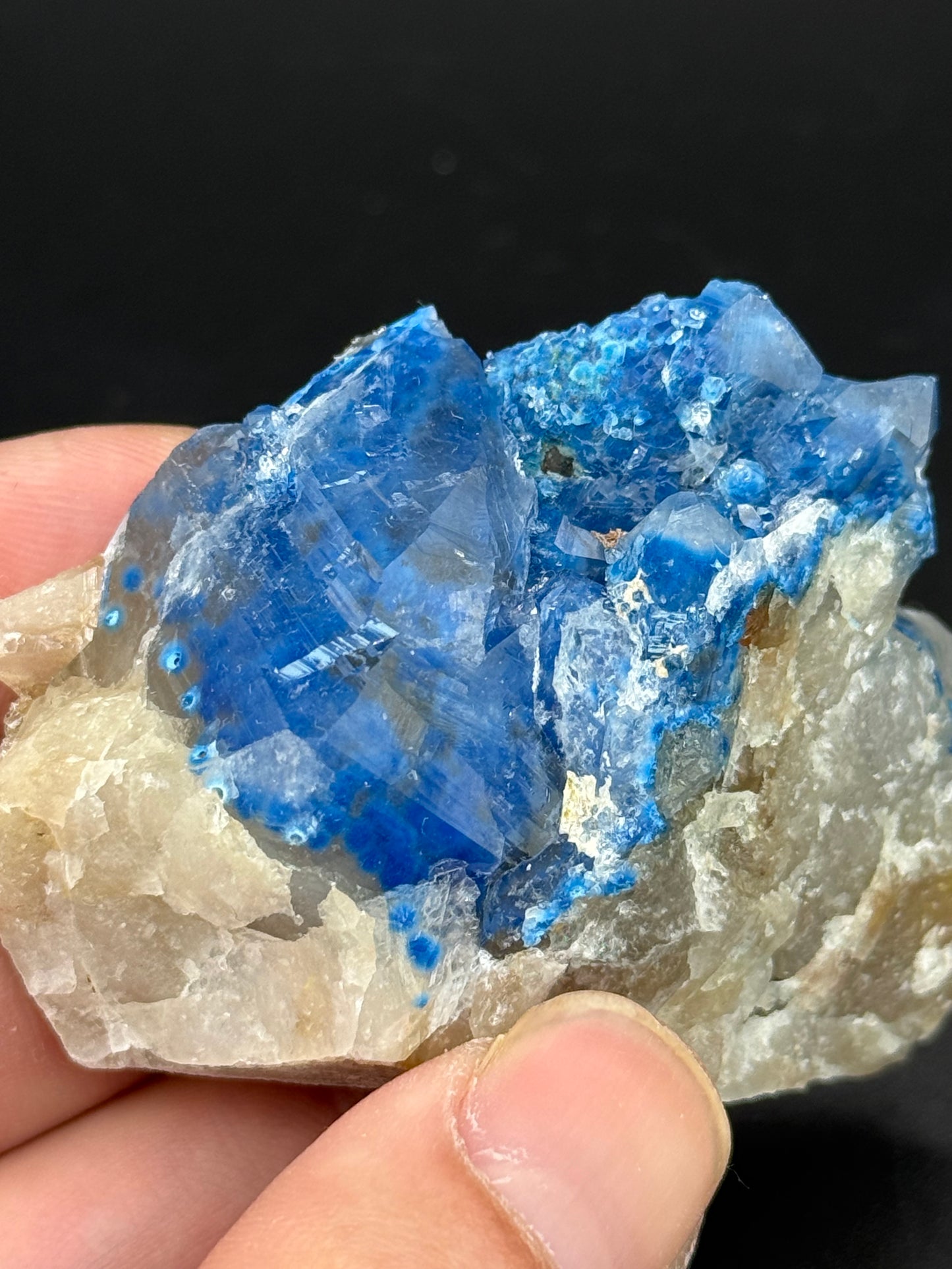 Shattuckite in Quartz, Kunene Region, Namibia