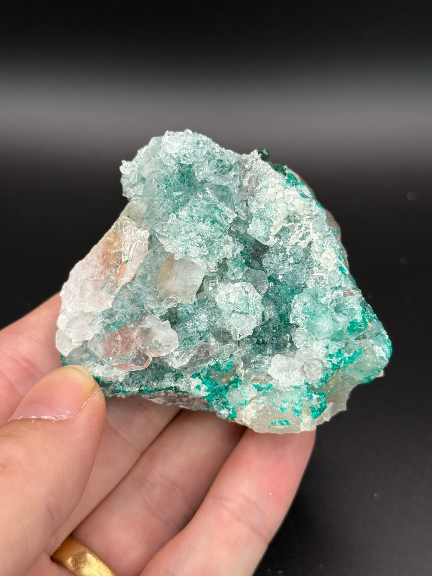Dioptase and Quartz, Kunene Region, Namibia