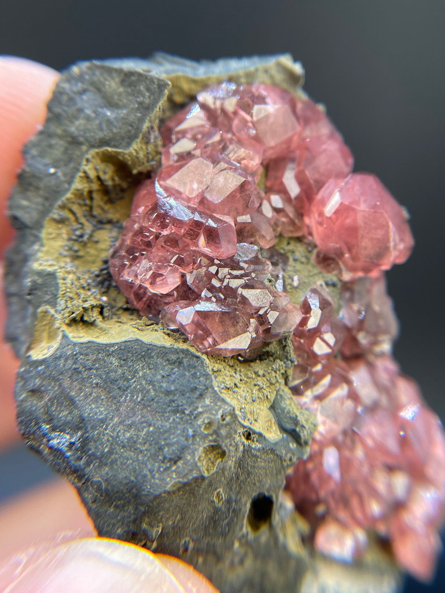 Rhodochrosite, 10th Level Silicate Ore Body, Potosi Mine, Santa Eulalia, Chihuahua, Mexico