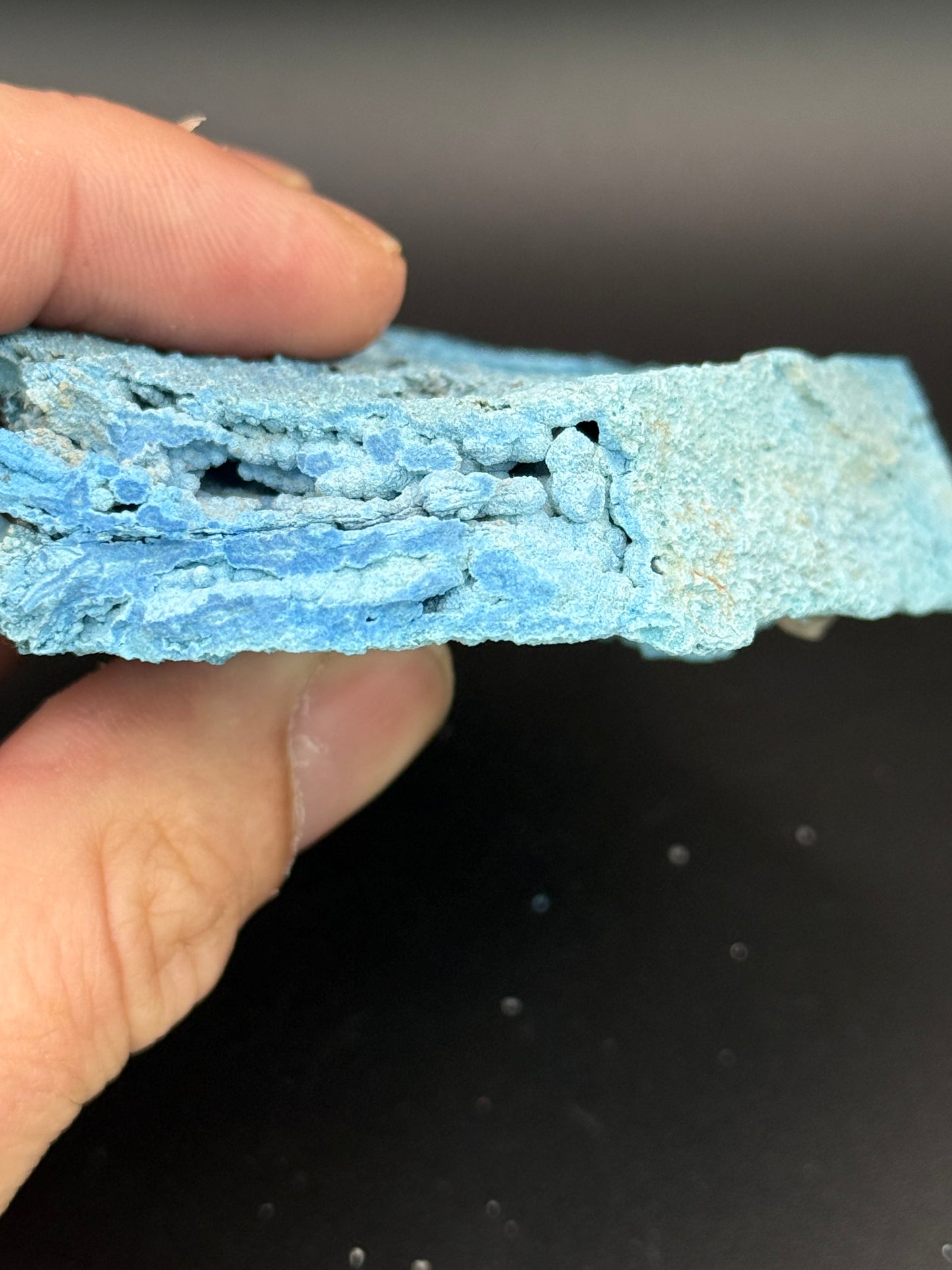 Shattuckite pseudomorph after Calcite, Kunene Region, Namibia