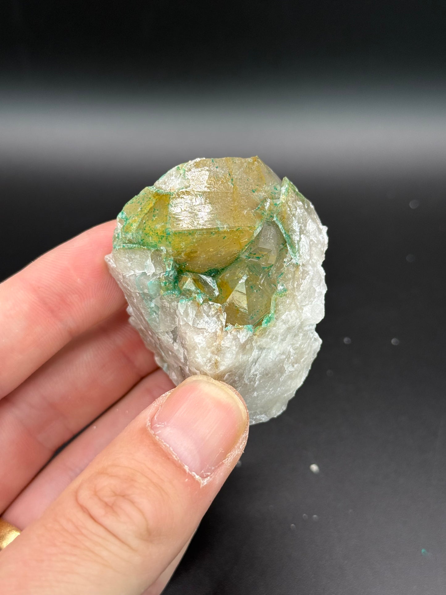 Dioptase in Quartz, Kunene Region, Namibia