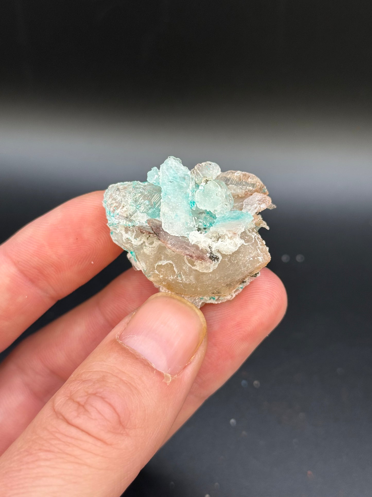 Dioptase and Quartz, Kunene Region, Namibia