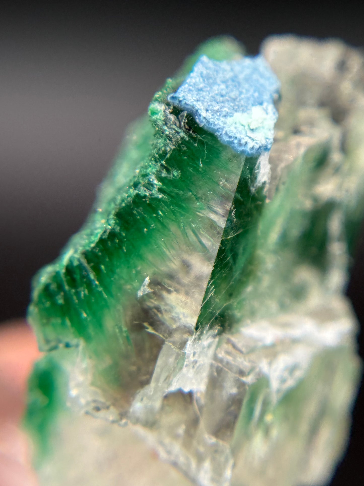 Malachite, Shattuckite and Calcite, Kunene Region, Namibia
