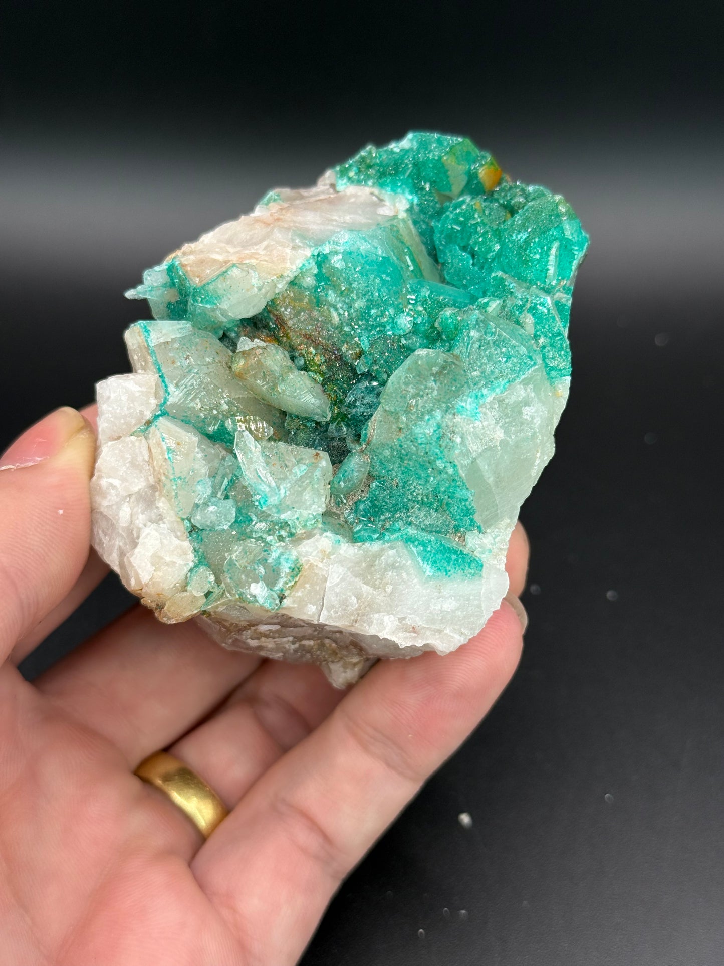 Dioptase and Quartz, Kunene Region, Namibia