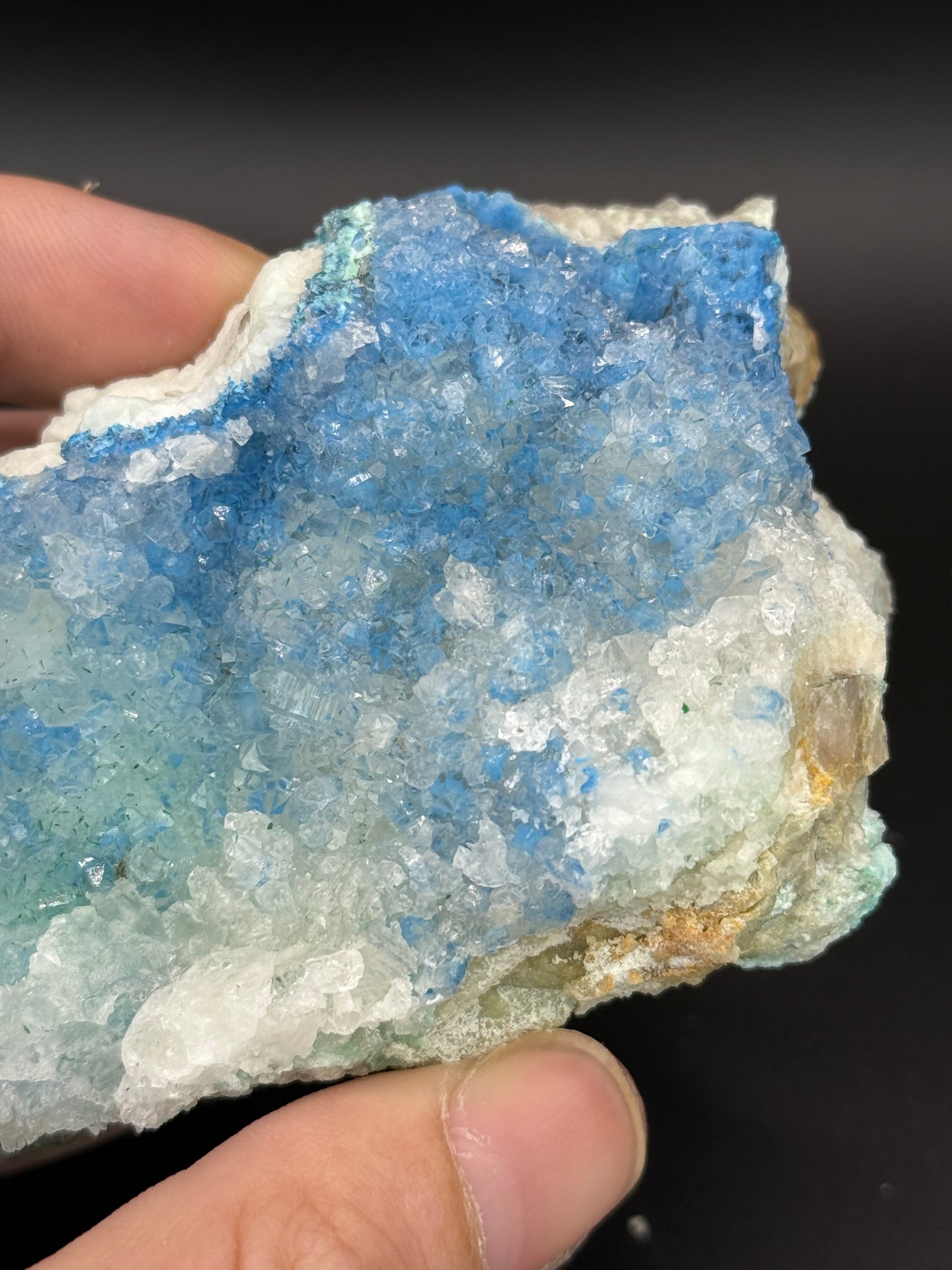 Shattuckite, Malachite and Quartz, Kunene Region, Namibia