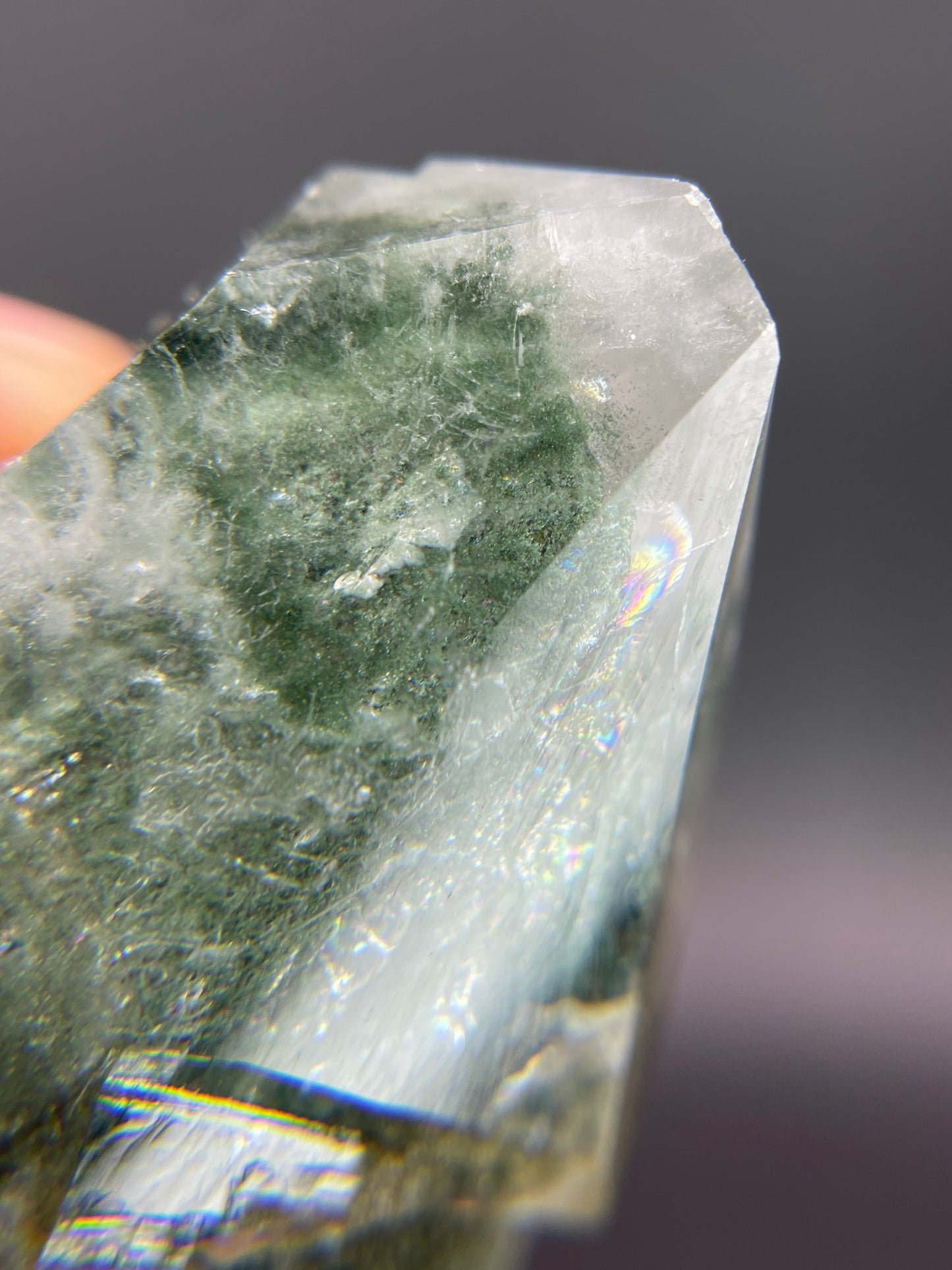 Quartz with Chlorite, Grisons/Canton Graubünden, Switzerland