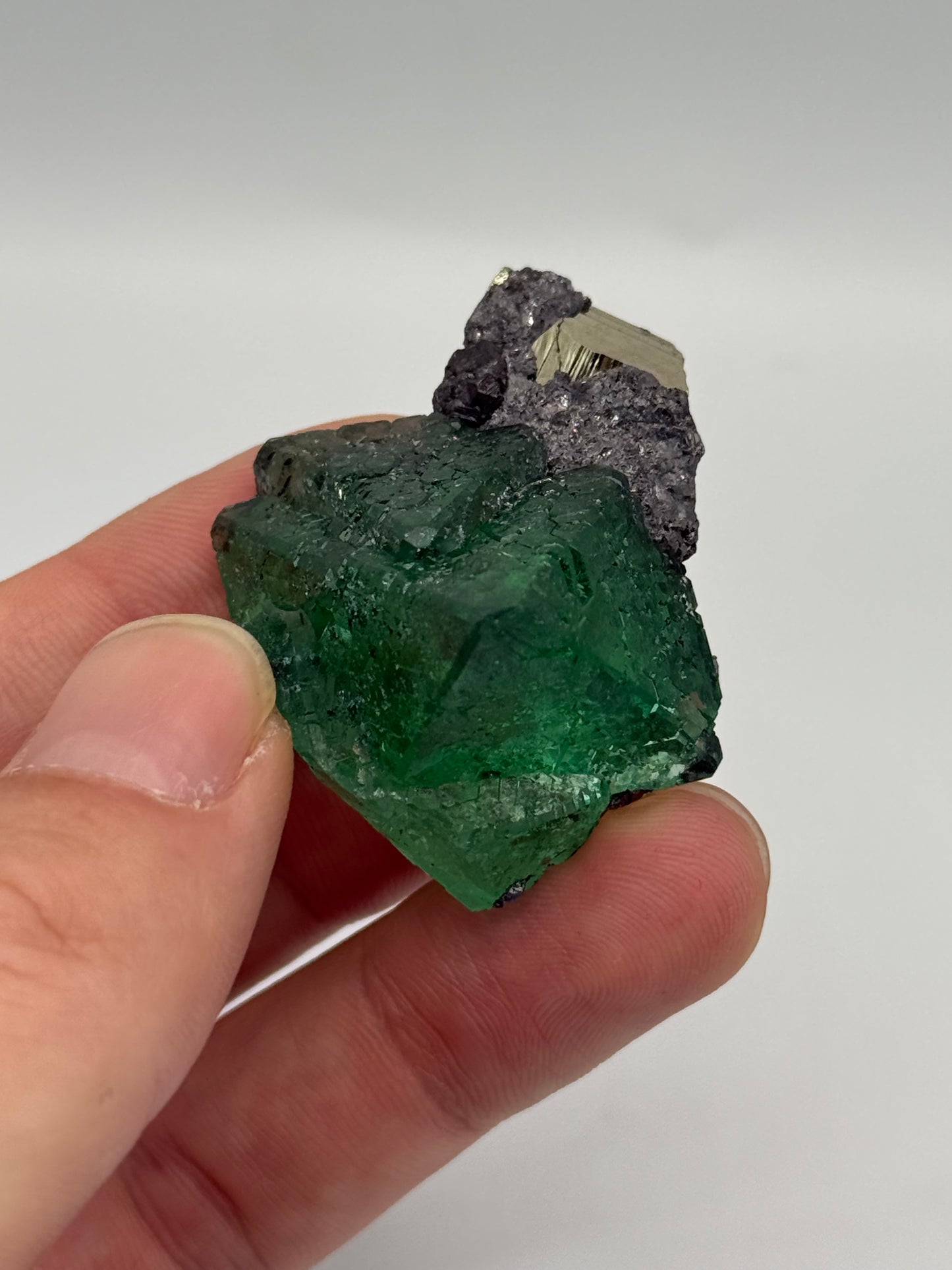 Fluorite, Milpo mine, Atacocha, Pasco Prov., Peru