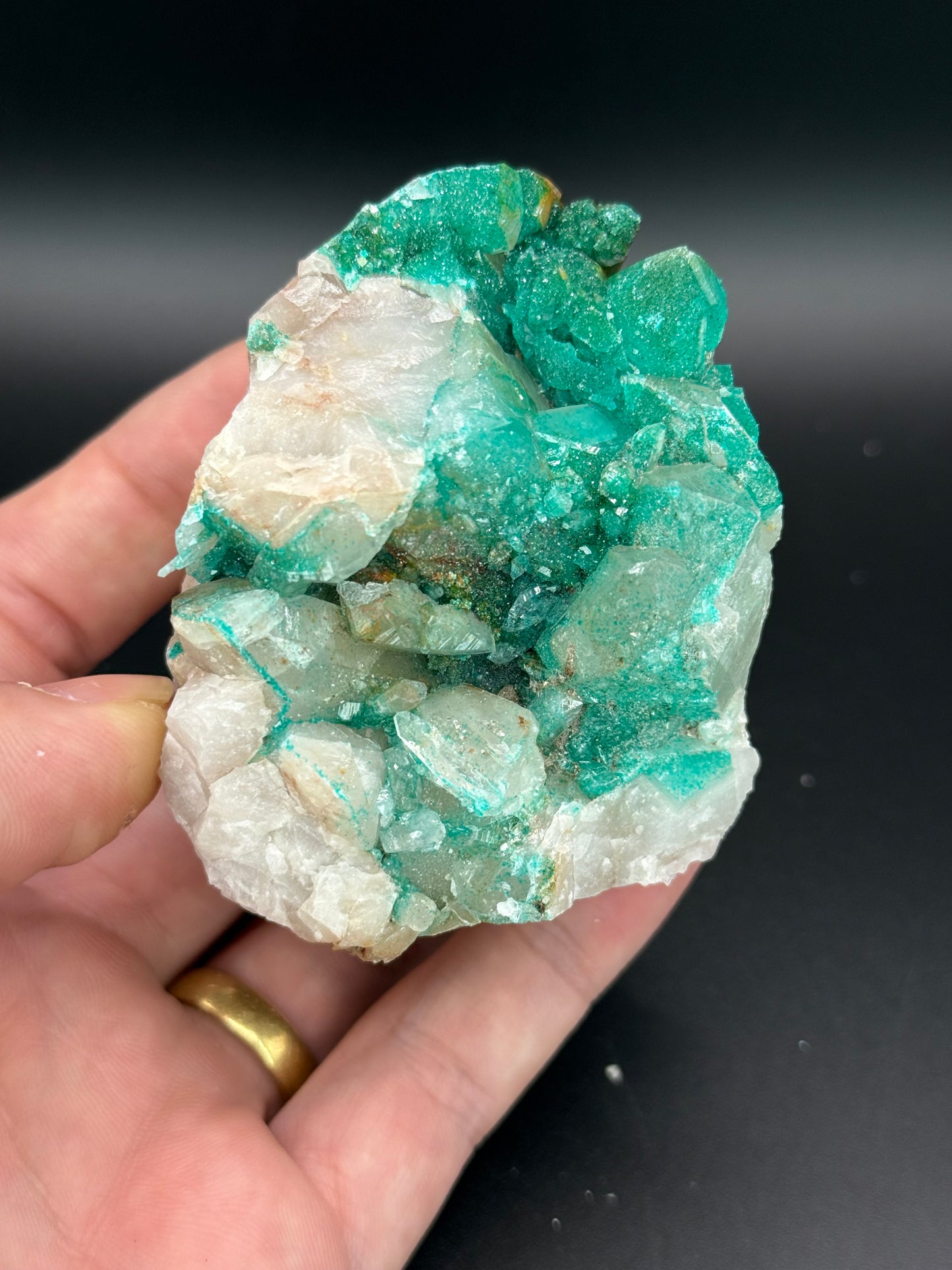 Dioptase and Quartz, Kunene Region, Namibia