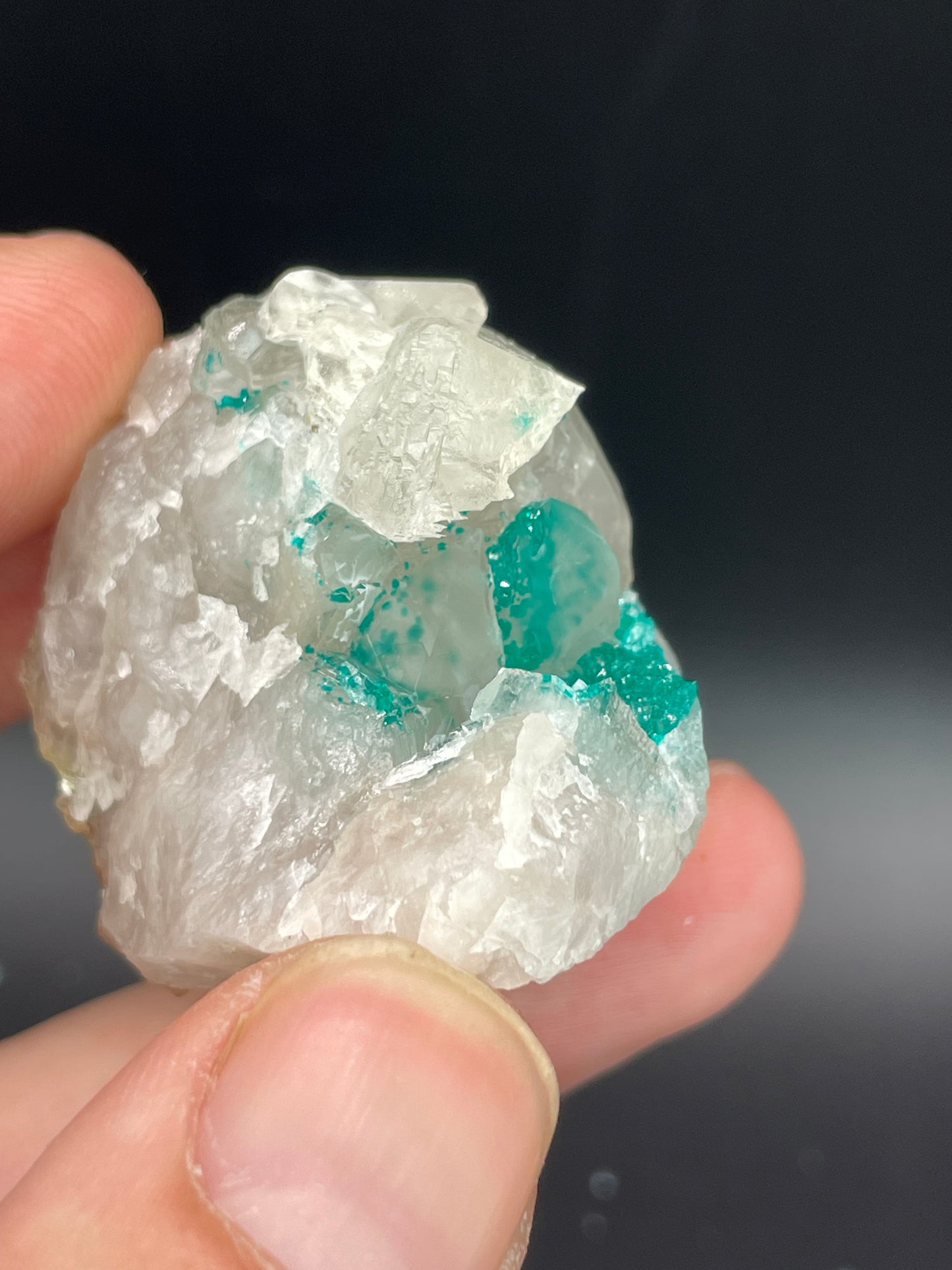 Dioptase, Calcite and Quartz, Kunene Region, Namibia