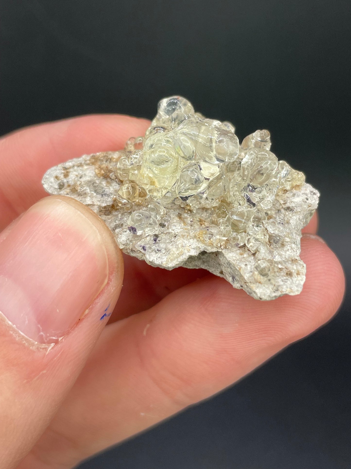 Hyalite Opal with Fluorite Inclusions, Guanajuato, Mexico