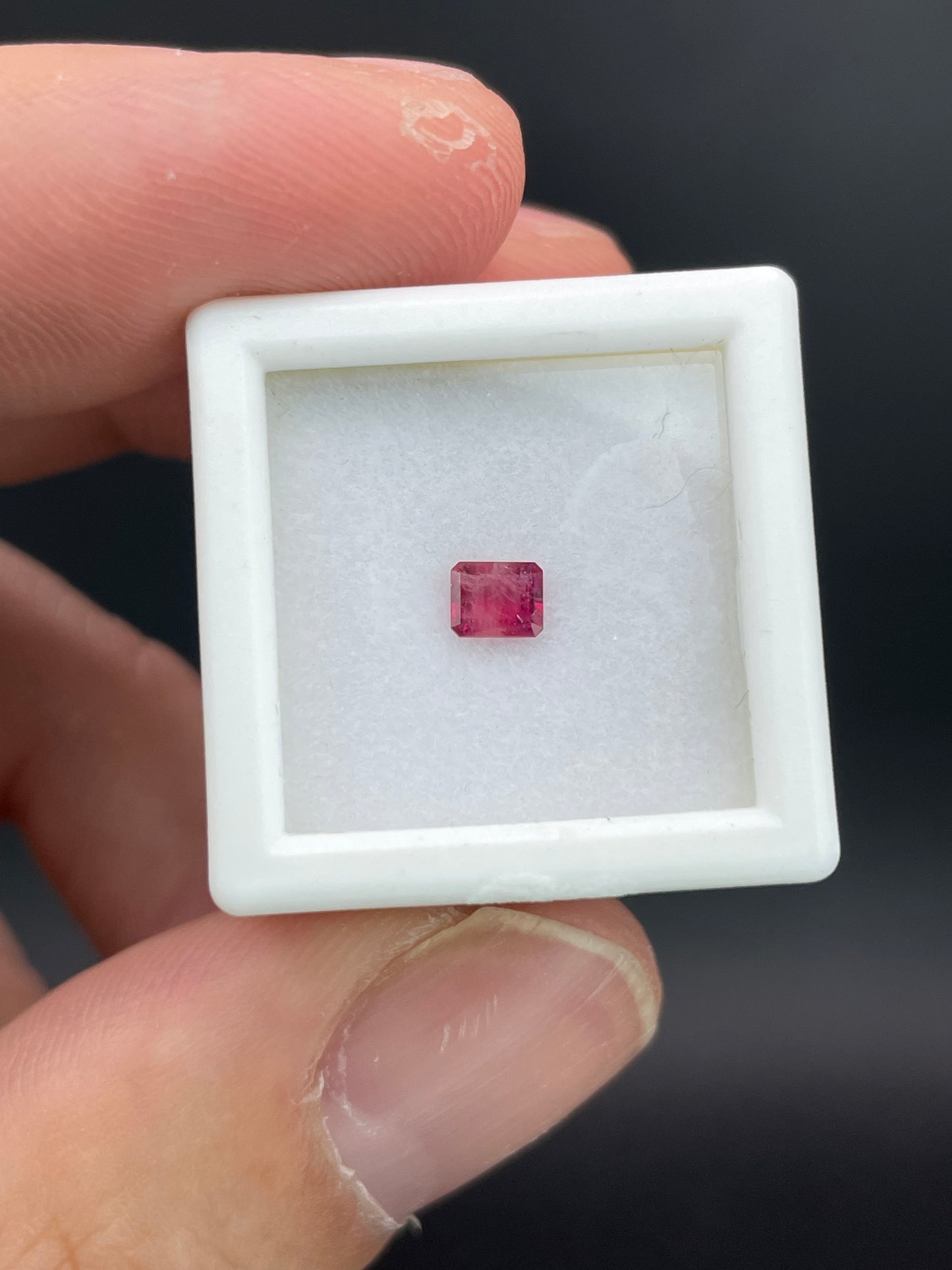 Red Beryl Gemstone, Emerald Cut, Utah