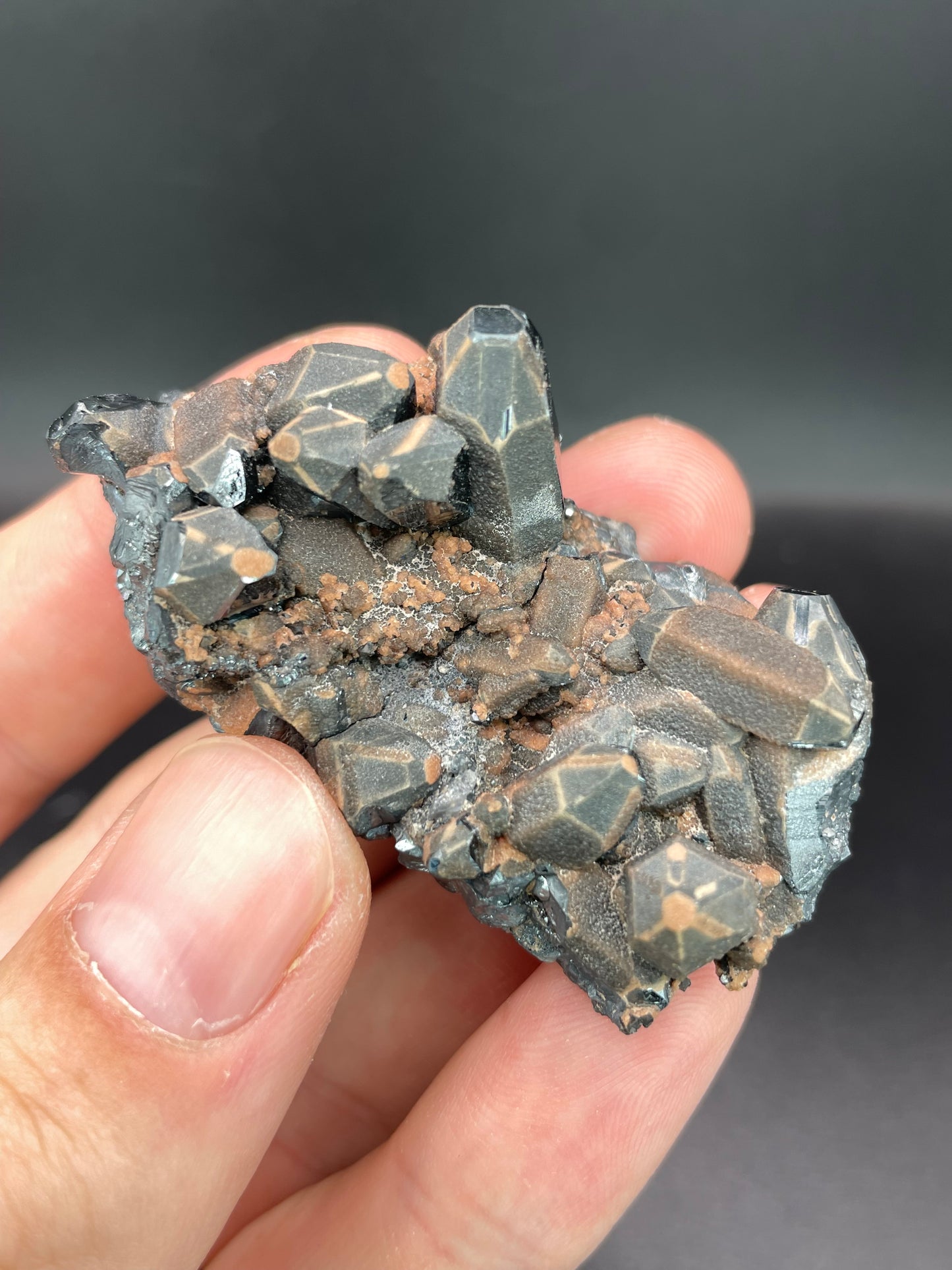 Hematite with Andradite Garnet, N’Chwaning II Mine, Kalahari Manganese Fields, South Africa