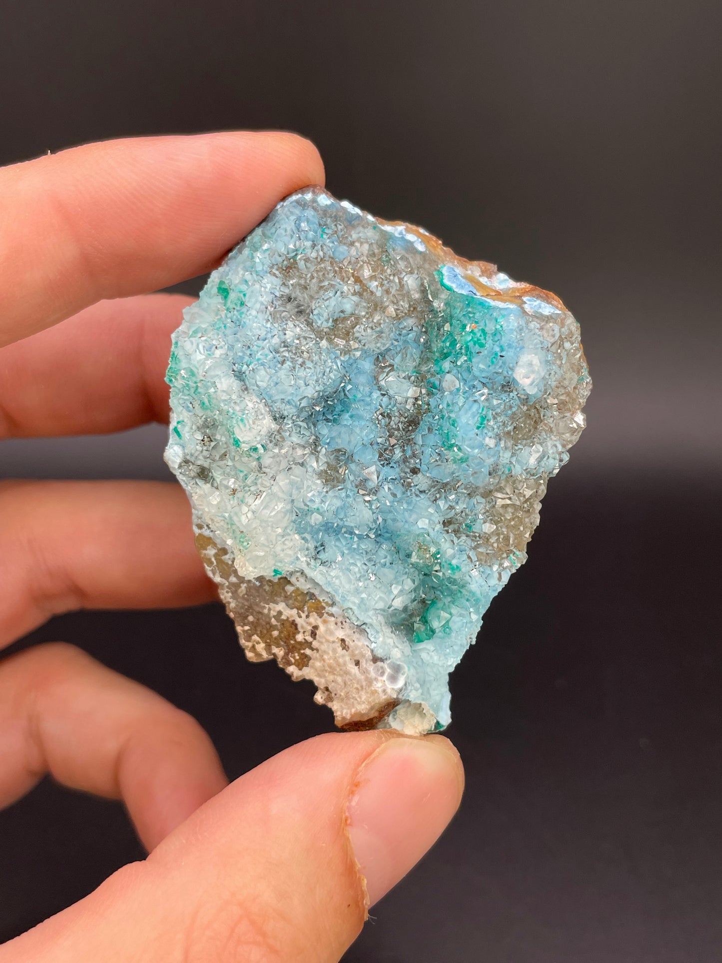Plancheite and Dioptase in Quartz, Sanda Hills, Mindouli, Republic of Congo