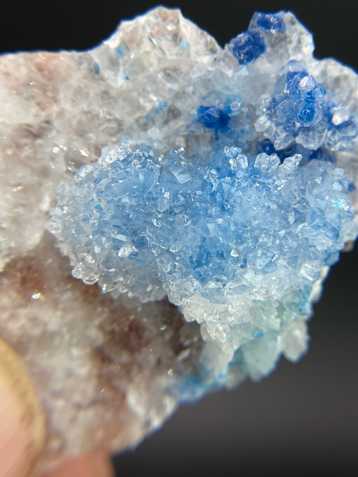 Shattuckite, Chrysocolla, Quartz, 992 Level, Milpillas Mine, Cuitaca, Sonora, Mexico