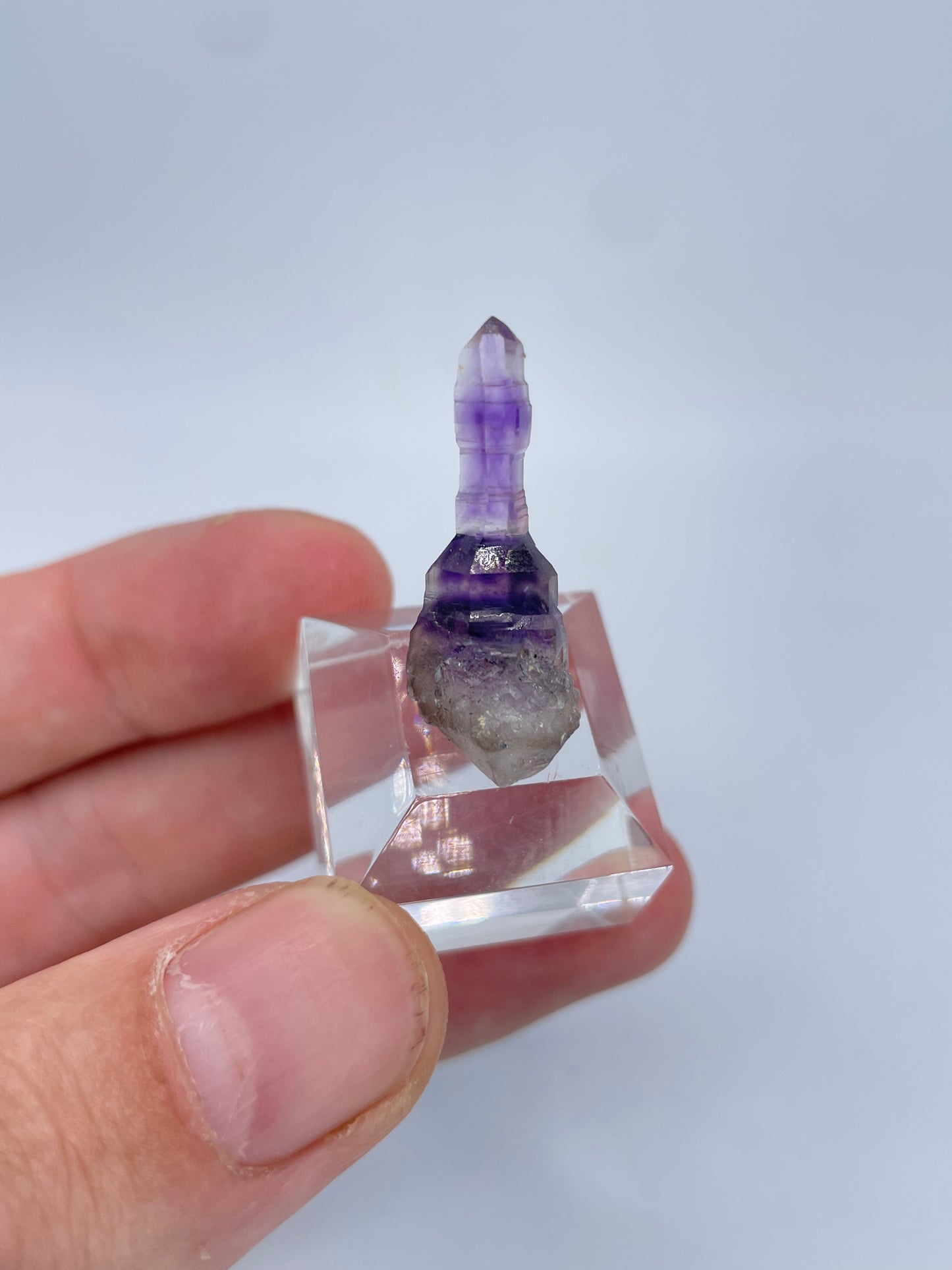 Amethyst and Smoky Quartz Scepter