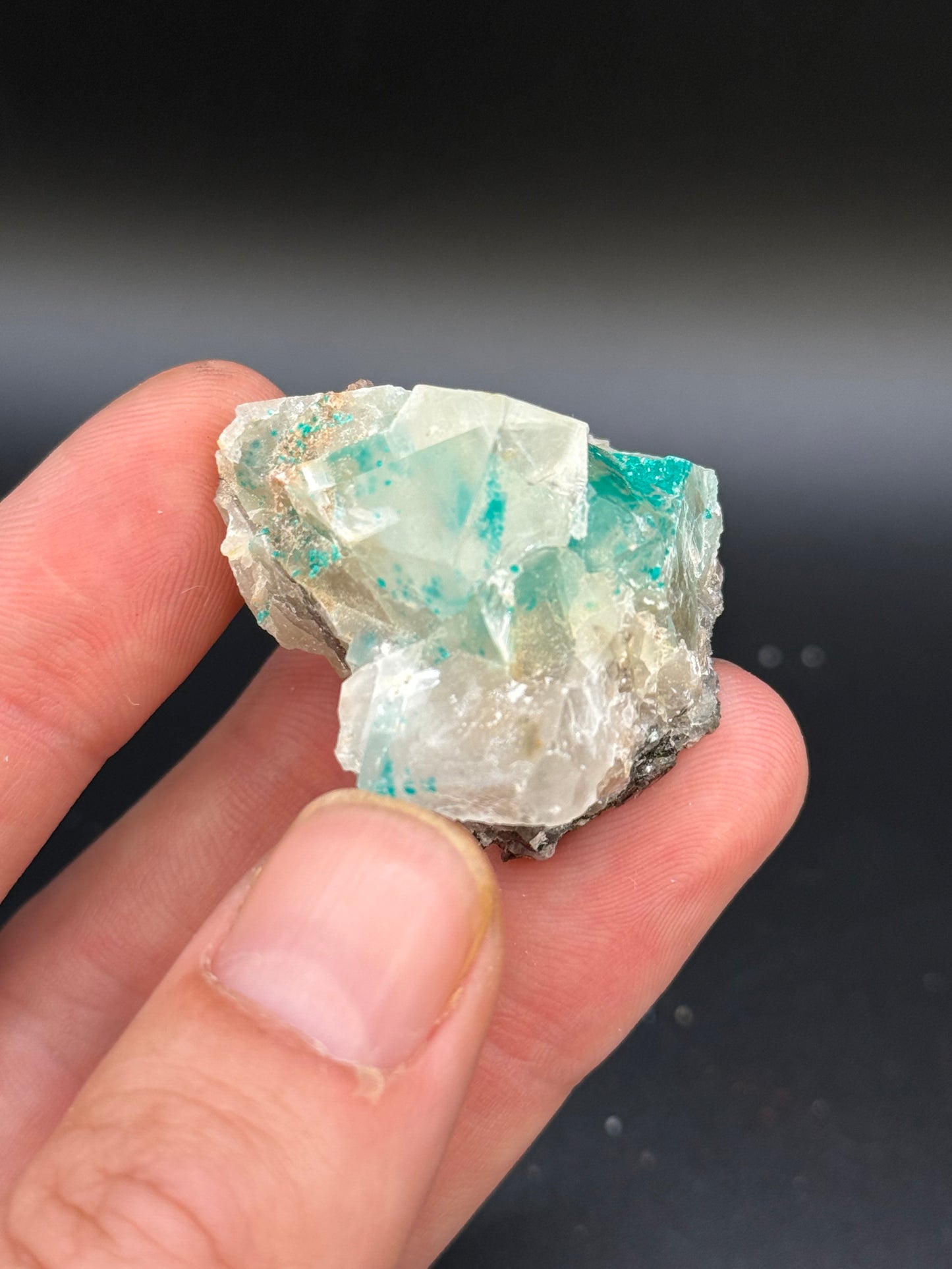 Dioptase in Calcite, Kunene Region, Namibia