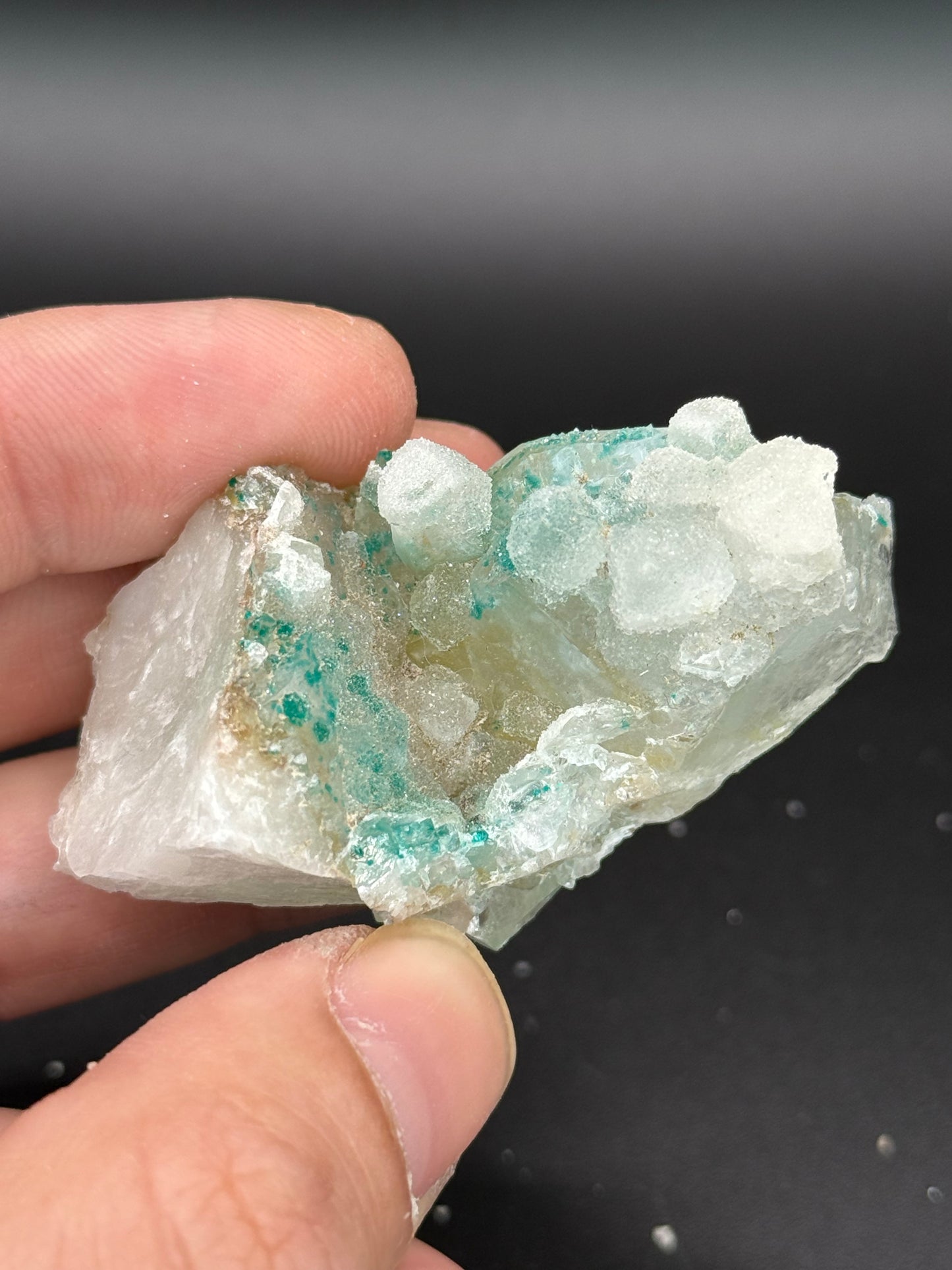 Dioptase and Quartz, Kunene Region, Namibia