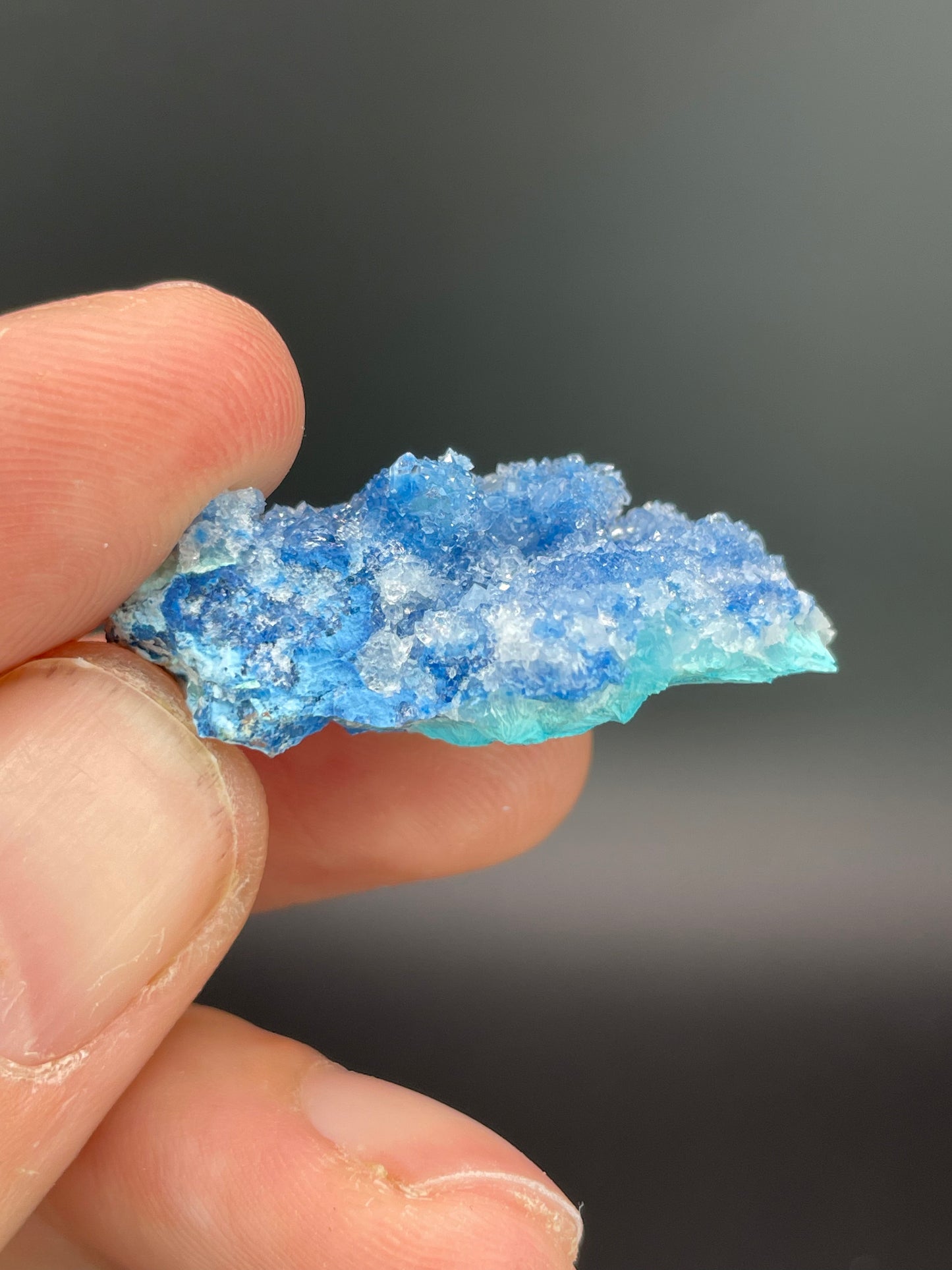 Shattuckite, Chrysocolla, Quartz, 992 Level, Milpillas Mine, Cuitaca, Sonora, Mexico