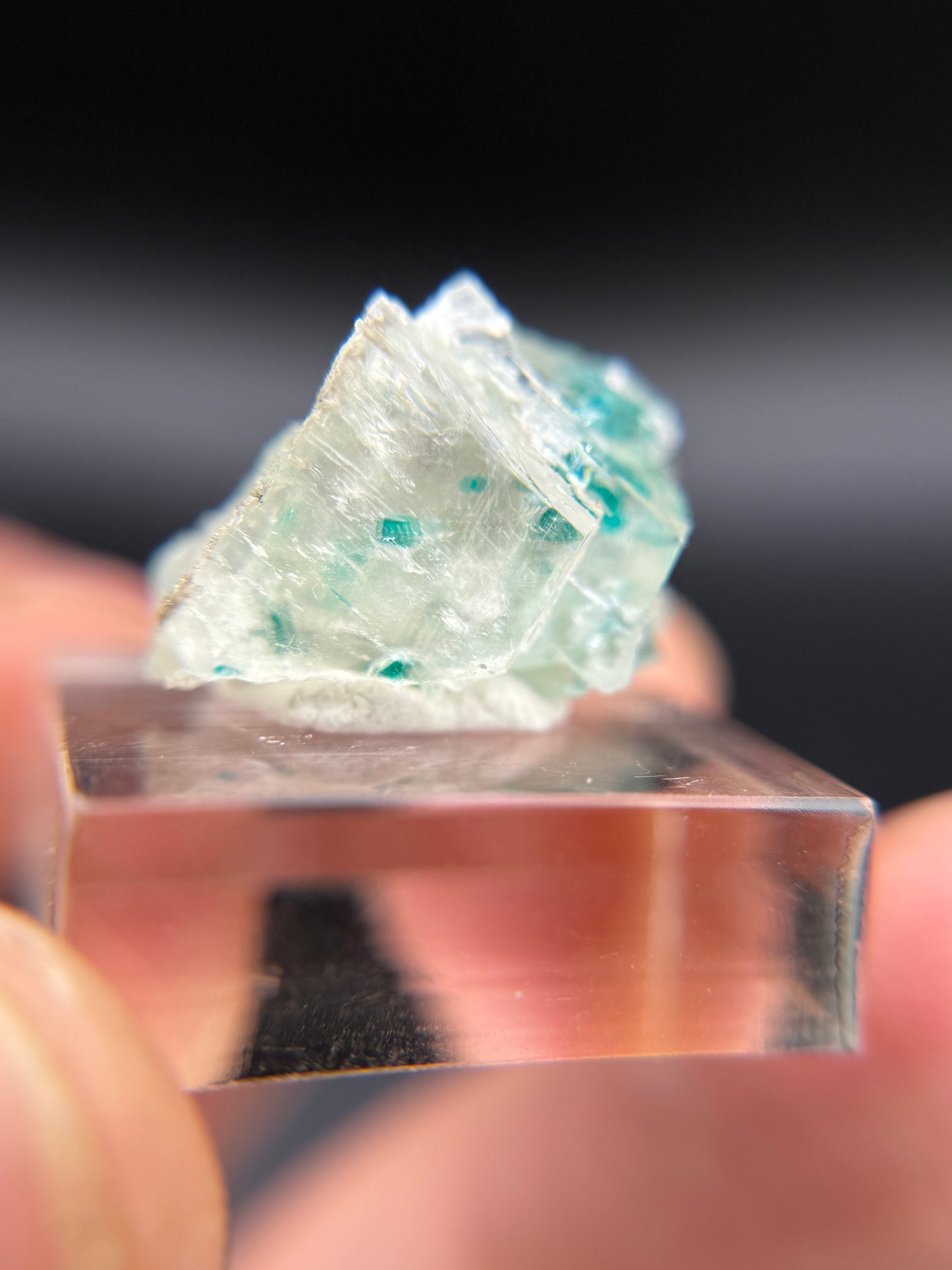 Dioptase and Calcite, Kunene Region, Namibia