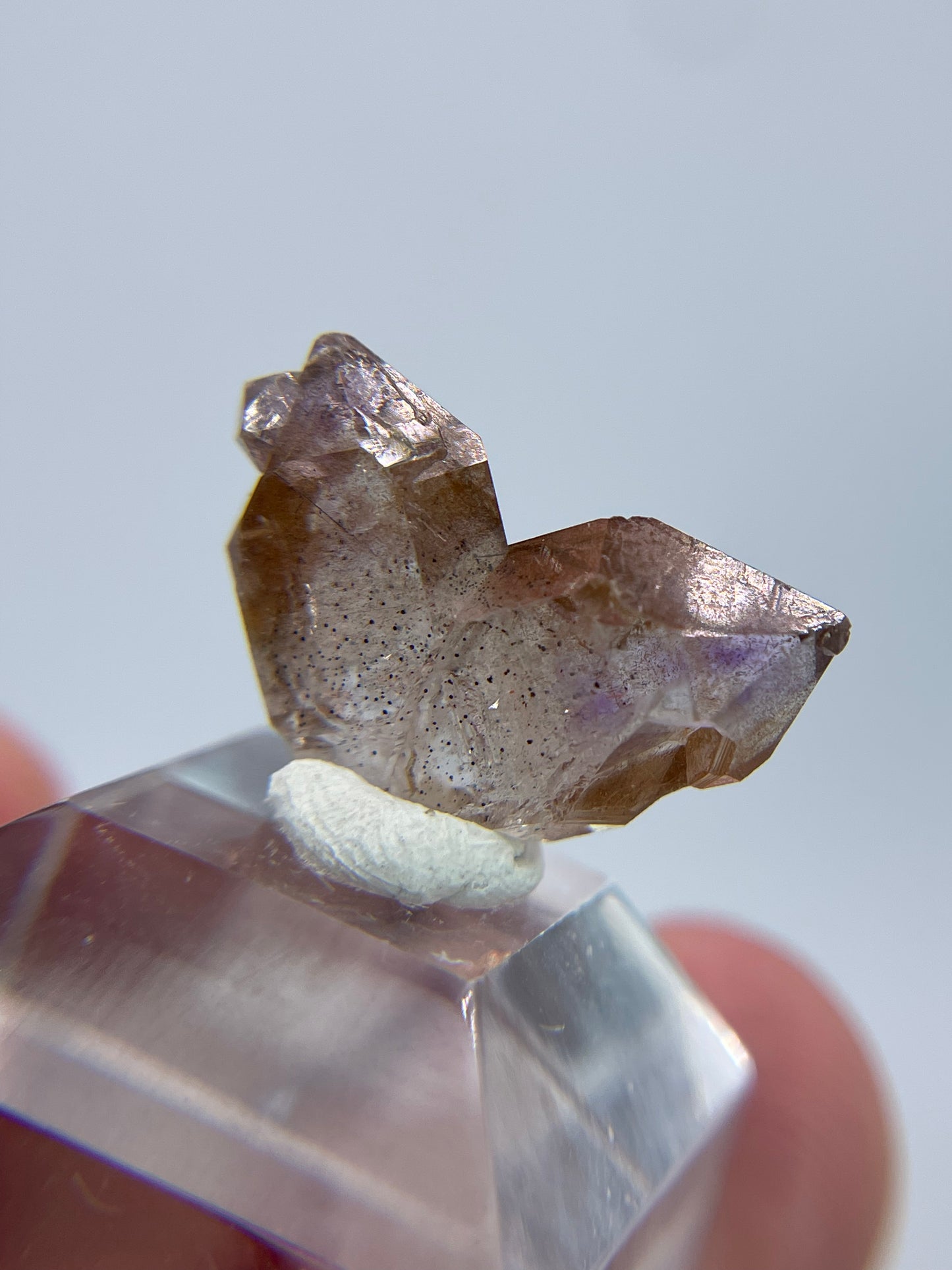 Amethyst Japan Law Twin with Hematite, Marovoalavo Mine, Andilamena, Madagascar