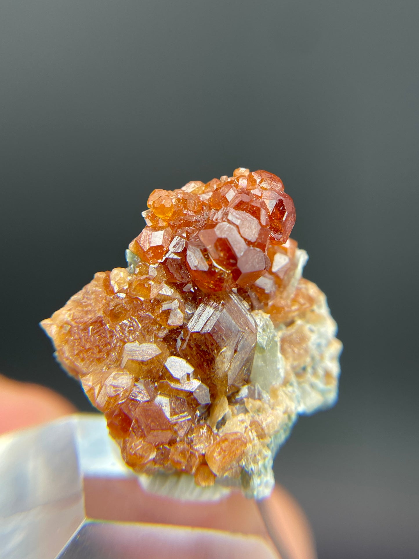 Hessonite garnet with Diopside, Valle d’Aosta, Italy