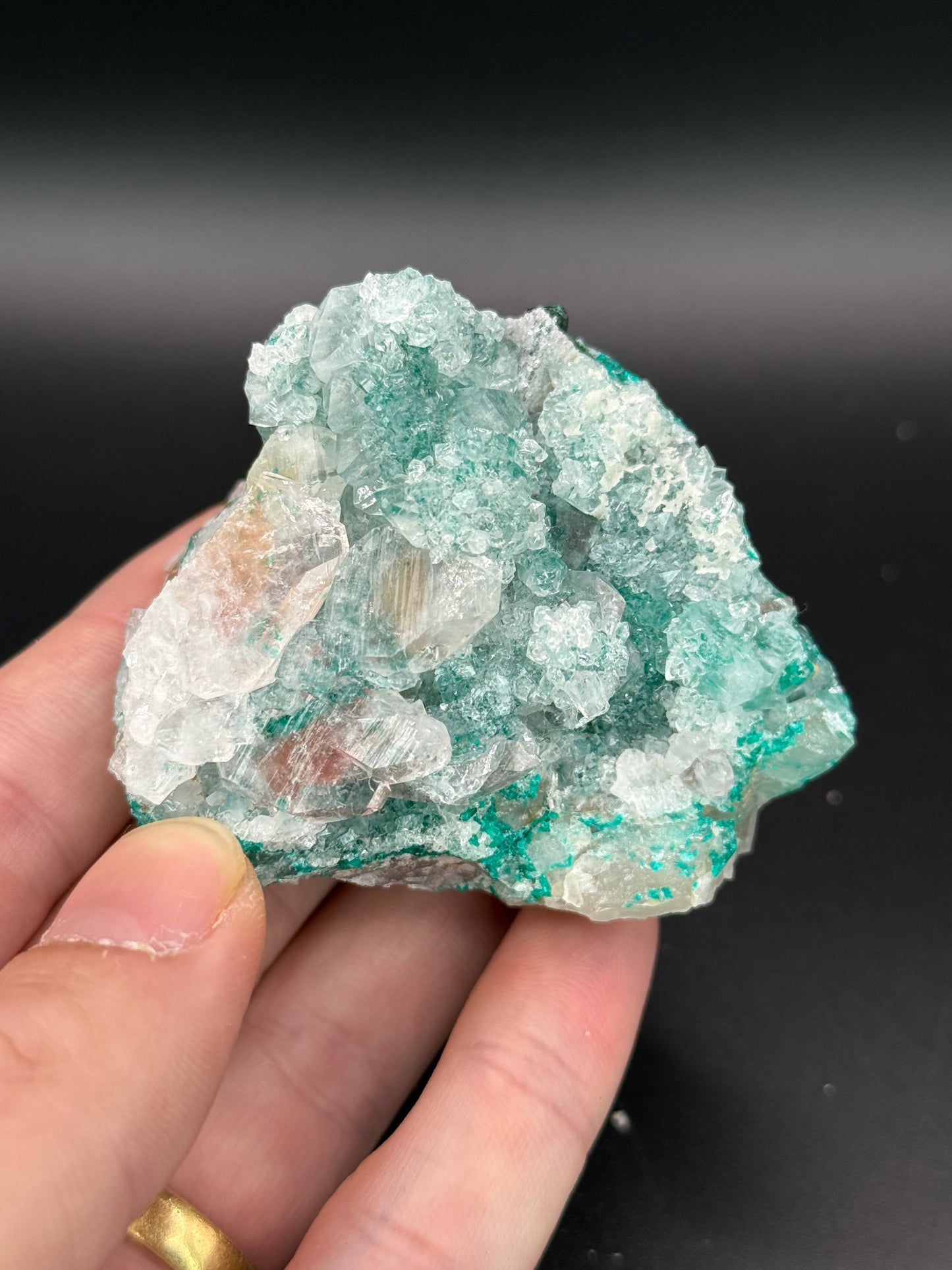 Dioptase and Quartz, Kunene Region, Namibia