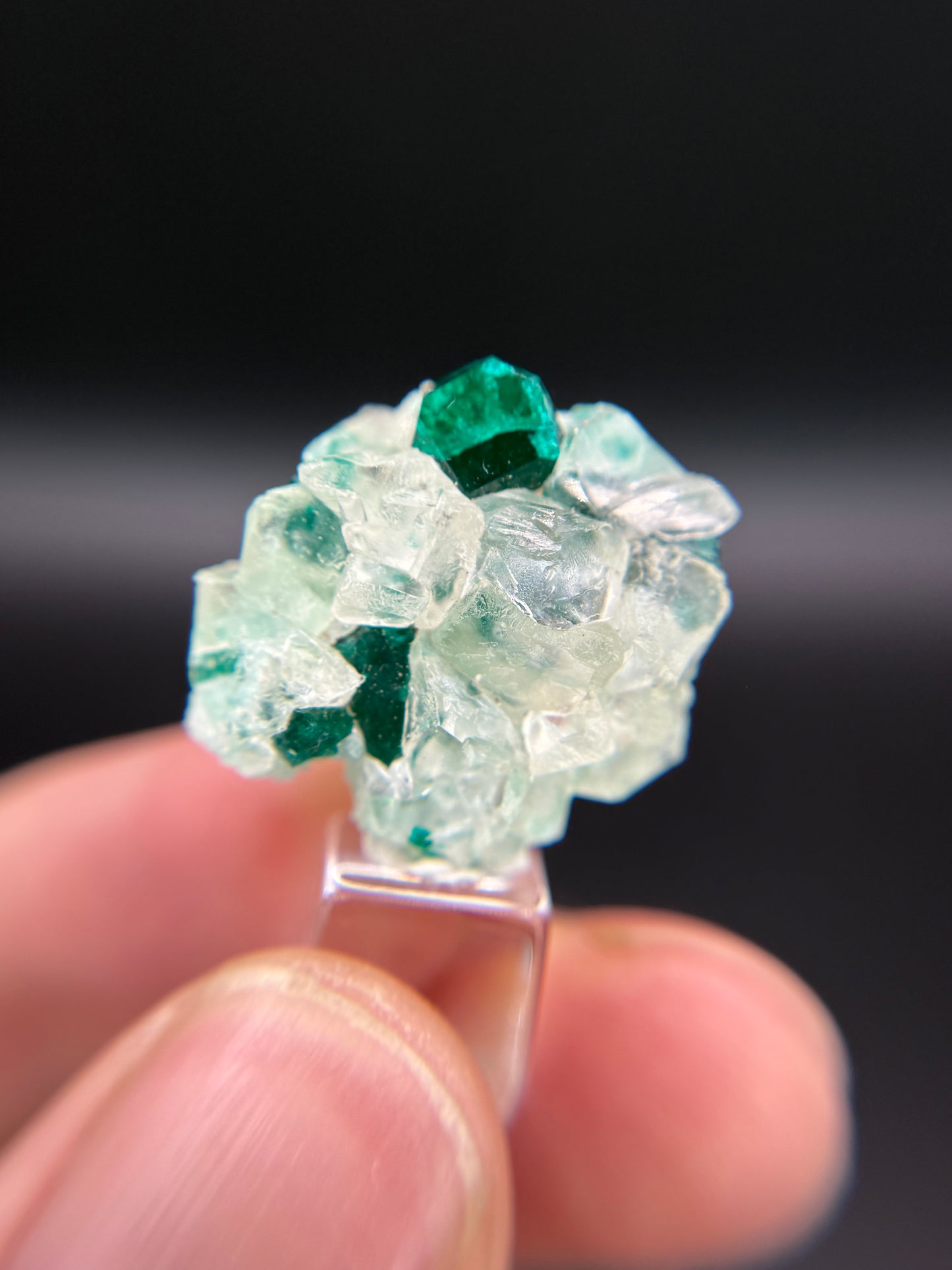 Dioptase and Calcite, Kunene Region, Namibia