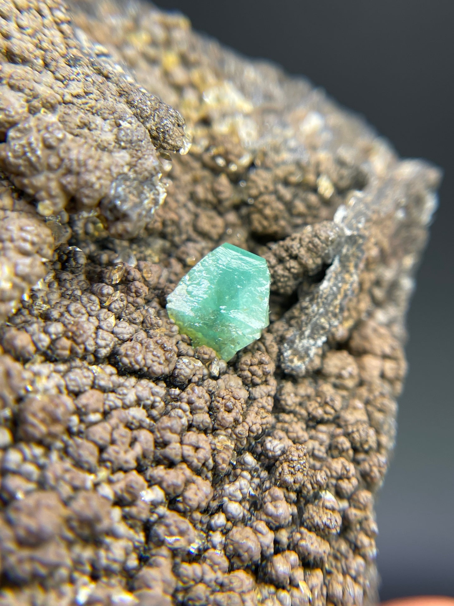 Cuprian Adamite, Ojuela Mine, Mapimi, Durango, Mexico