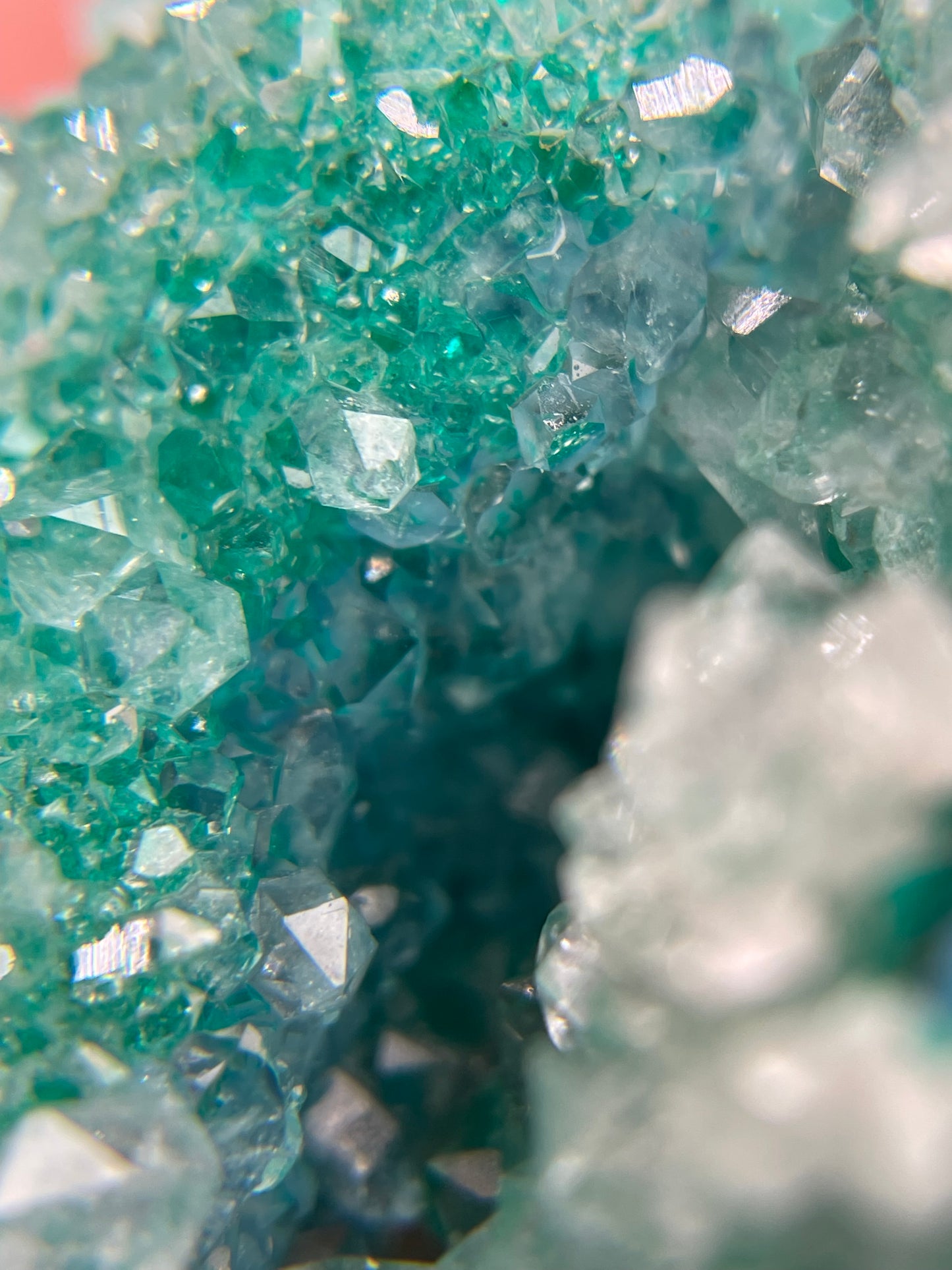 Dioptase in Quartz, Sanda Hills, Mindouli District, Republic of Congo