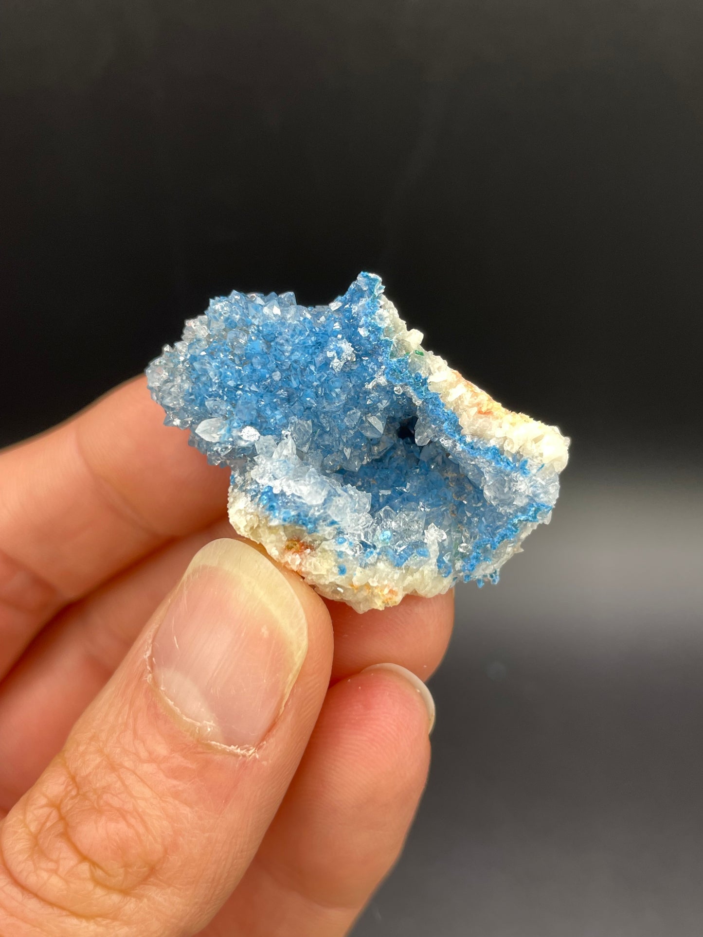 Shattuckite in Quartz, Kunene Region, Namibia