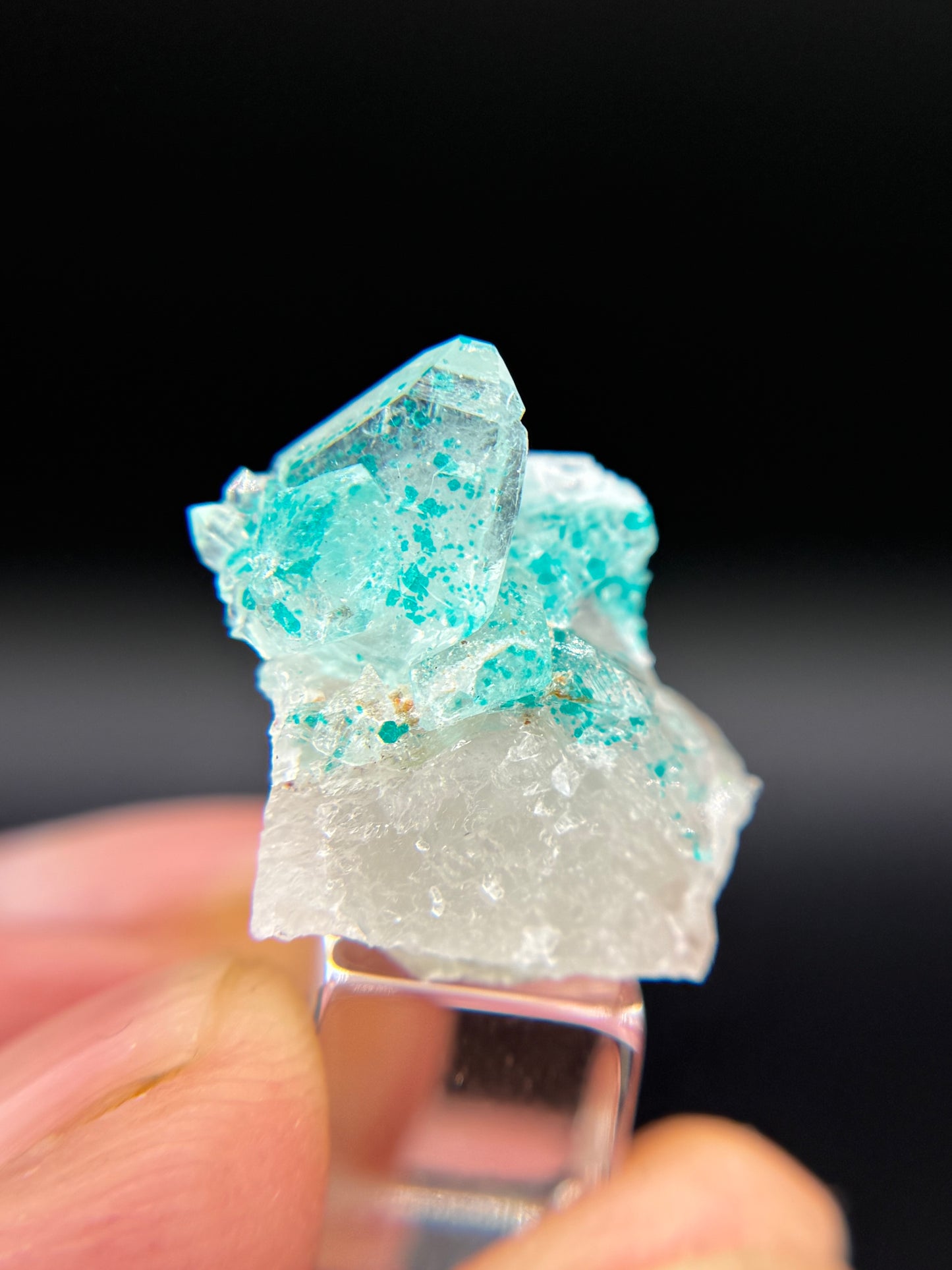 Dioptase and Quartz, Kunene Region, Namibia