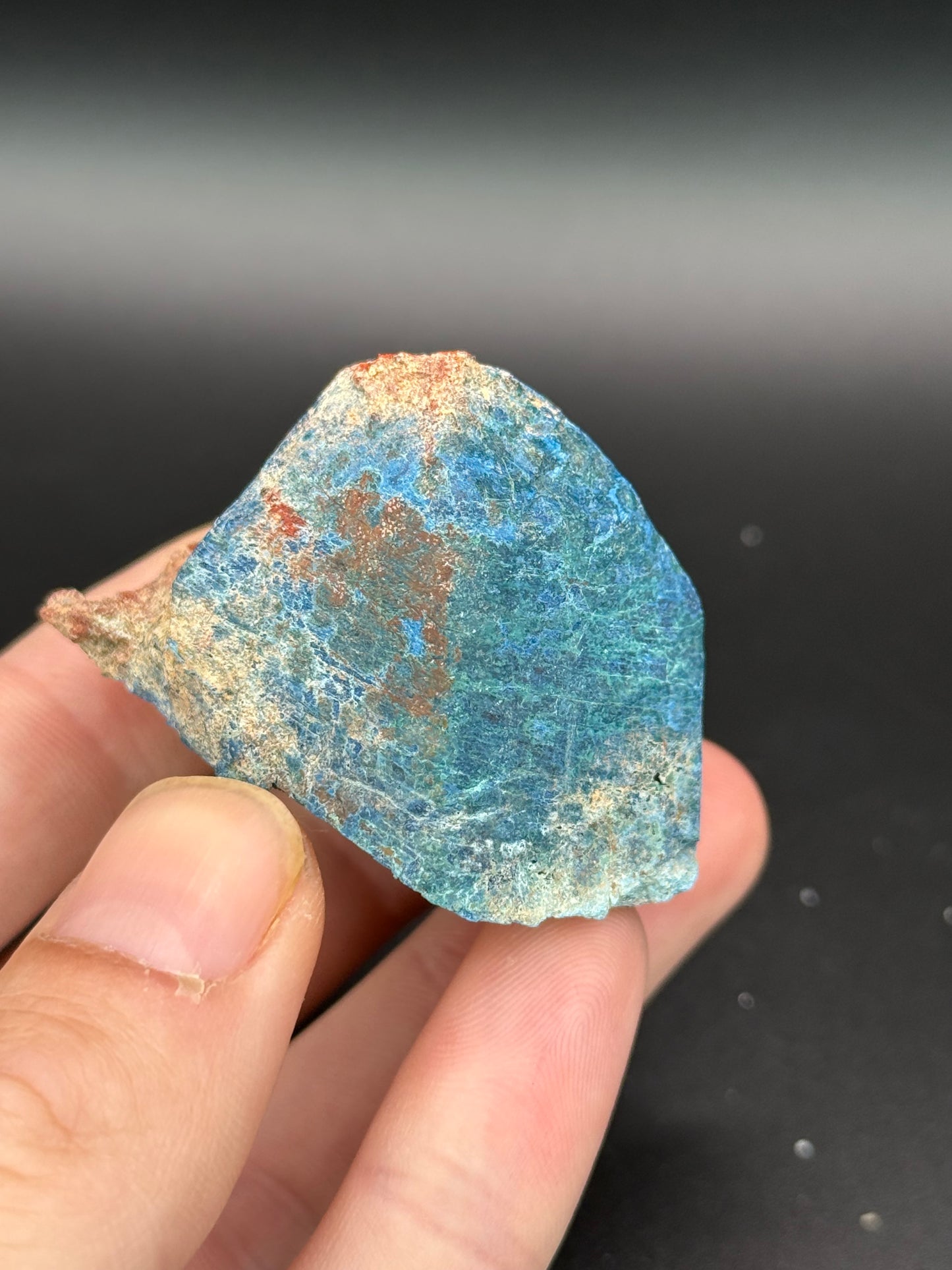 Shattuckite pseudomorph after Quartz, Kunene Region, Namibia