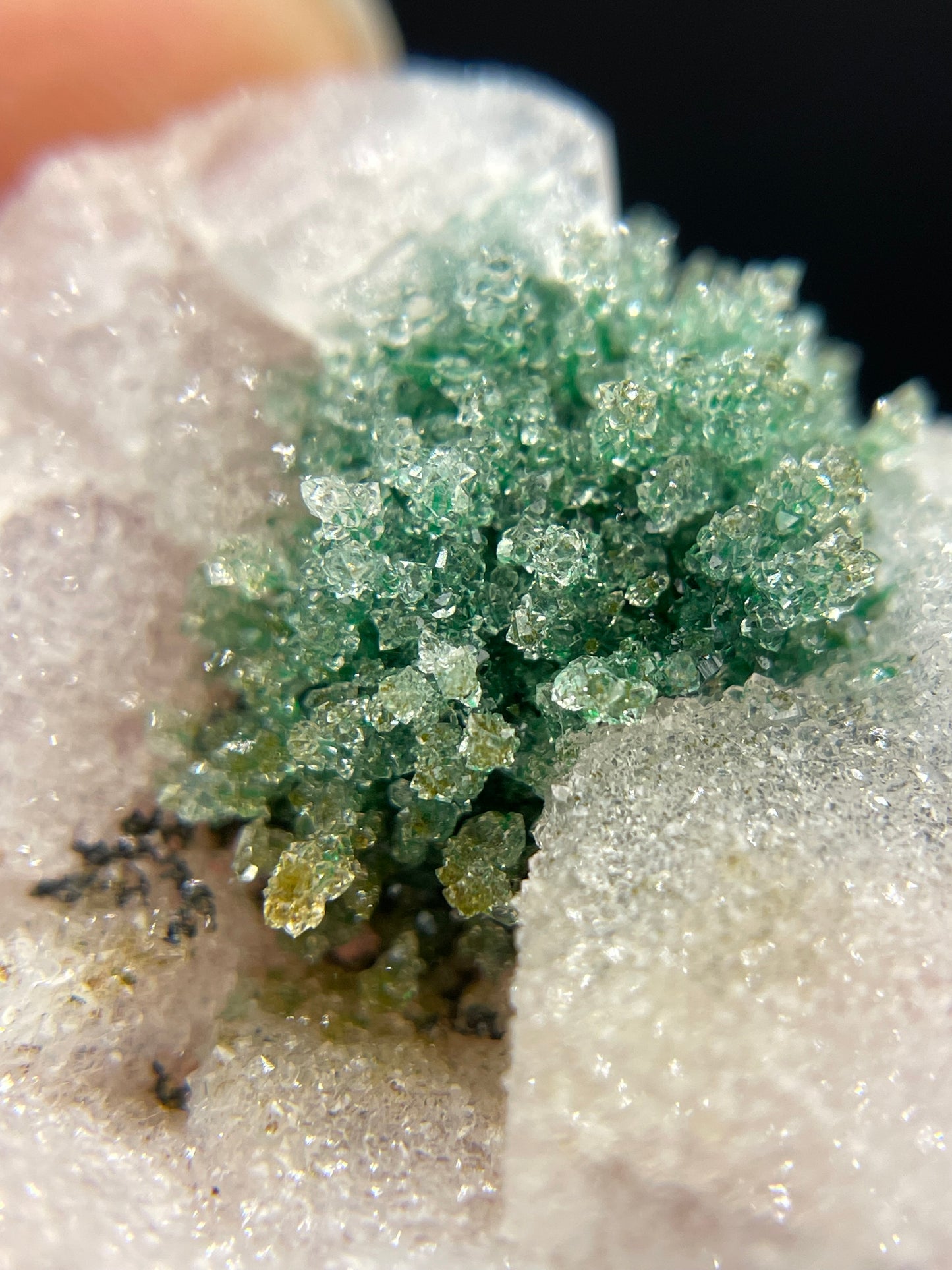 Malachite in Quartz, Kunene Region, Namibia