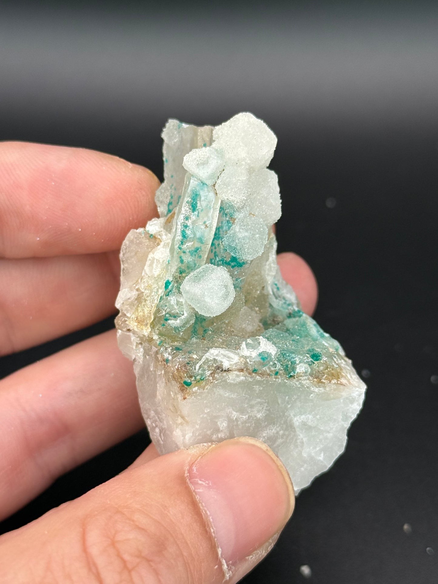 Dioptase and Quartz, Kunene Region, Namibia