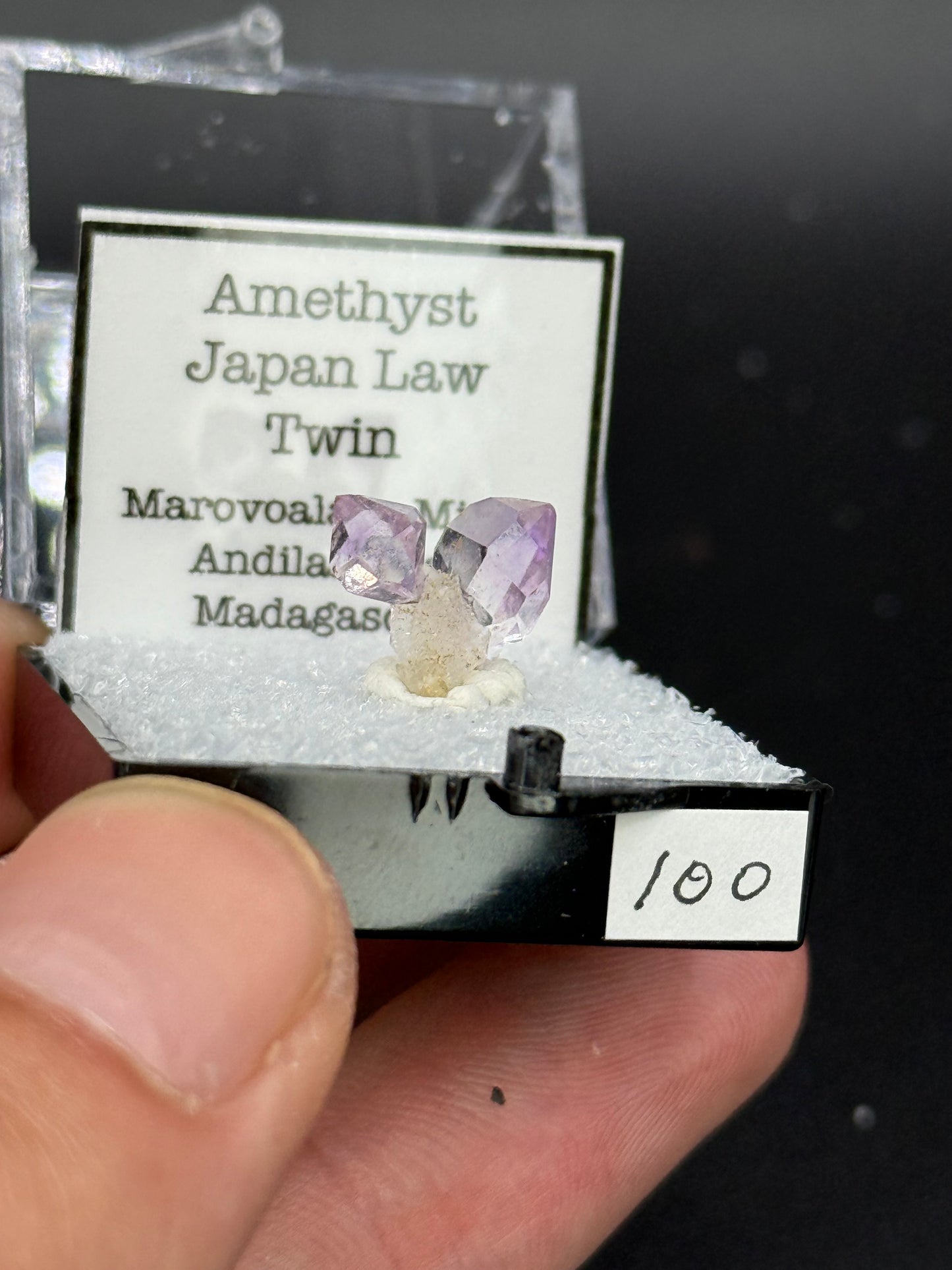 Japan Law Twin Quartz, Marovoalavo Mine, Andilamena, Madagascar