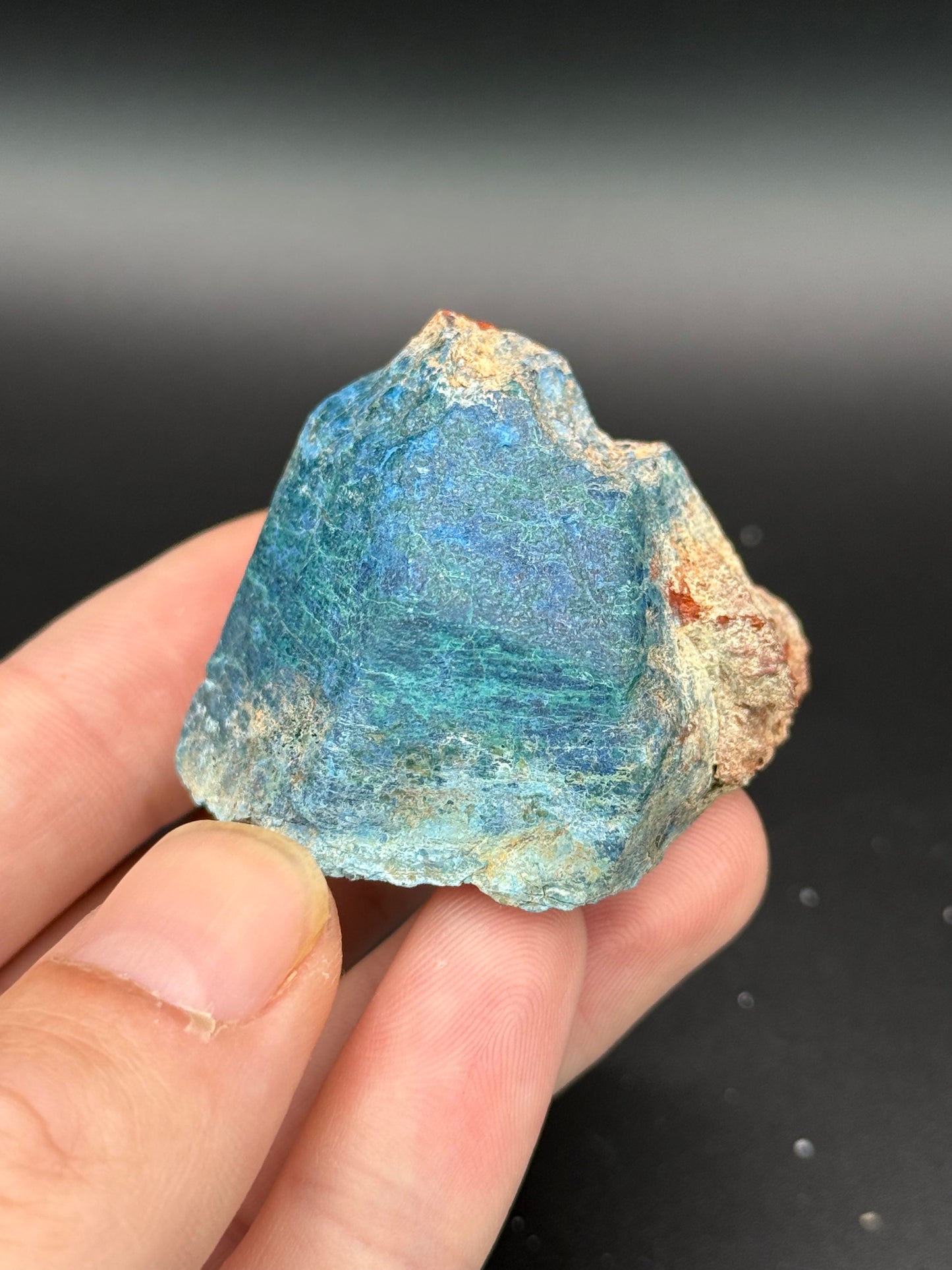Shattuckite pseudomorph after Quartz, Kunene Region, Namibia