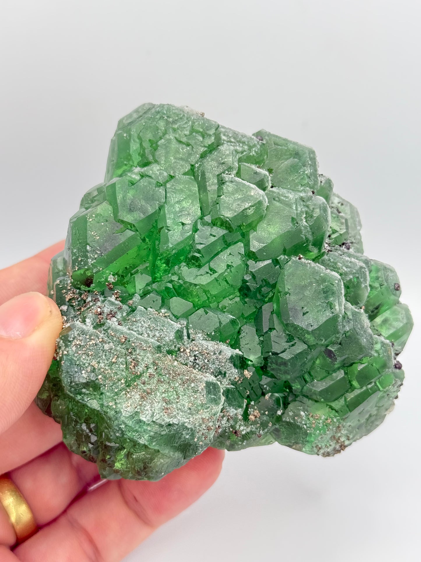 Fluorite, Milpo mine, Atacocha, Pasco Prov., Peru