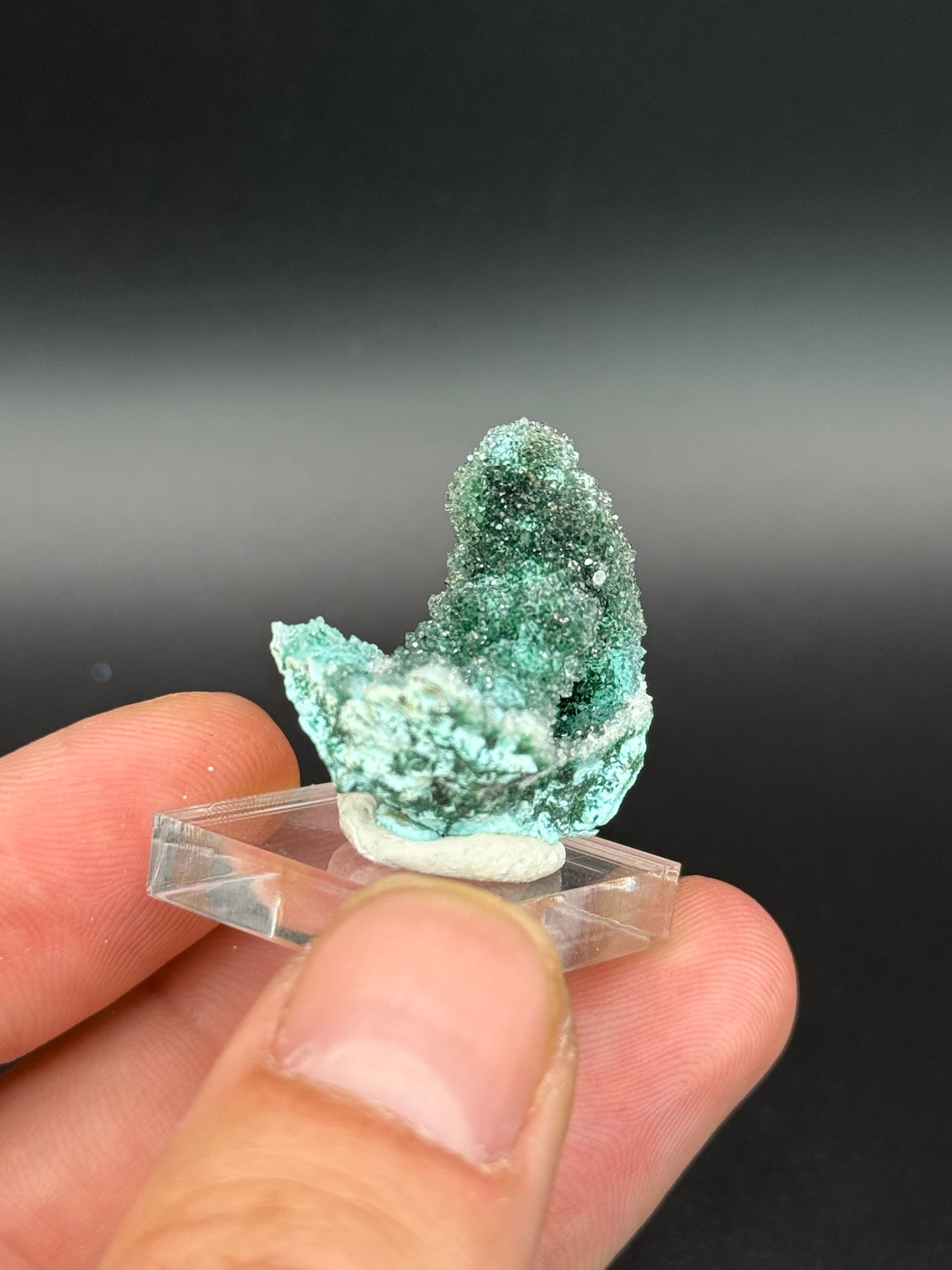 Quartz and Malachite on Chrysocolla Pseudomorph after Baryte, Lupoto Mine, Kakumba, Kipushi Territory, Haut-Katanga, DR Congo