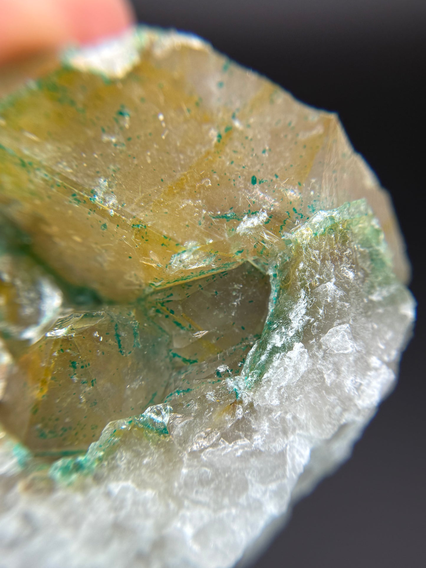 Dioptase in Quartz, Kunene Region, Namibia