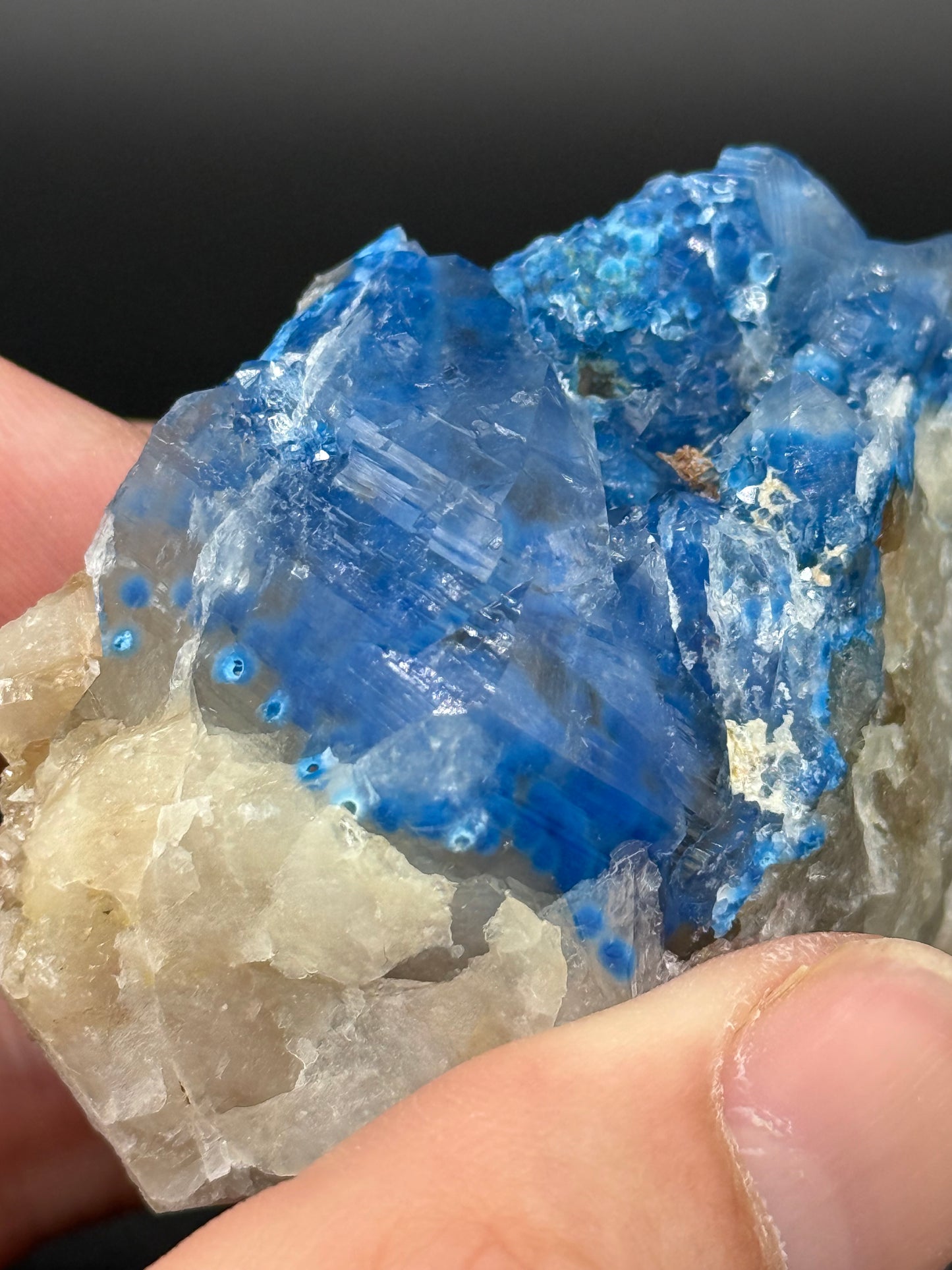 Shattuckite in Quartz, Kunene Region, Namibia